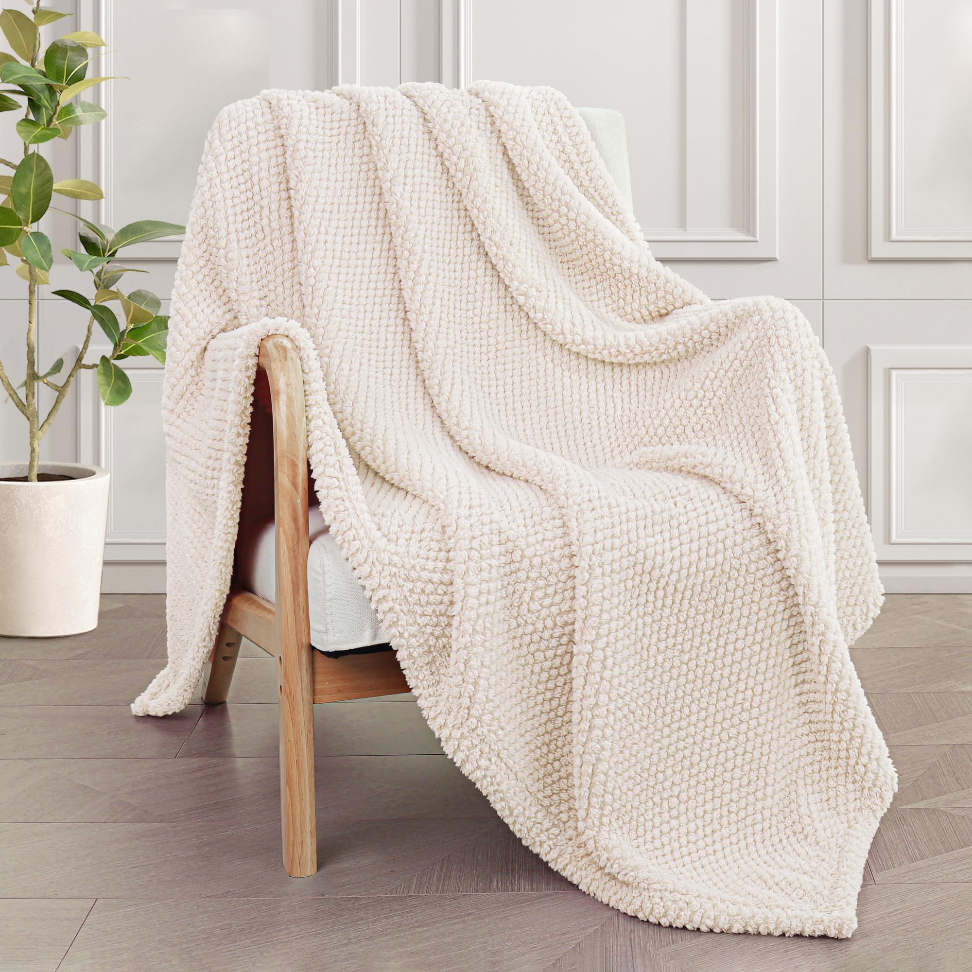 Whale Flotilla Large Fuzzy Fleece Throw Blanket for Sofa 130x180 CM Fluffy Warm Soft Jacquard Blankets for All Season Lightweight and Cozy
