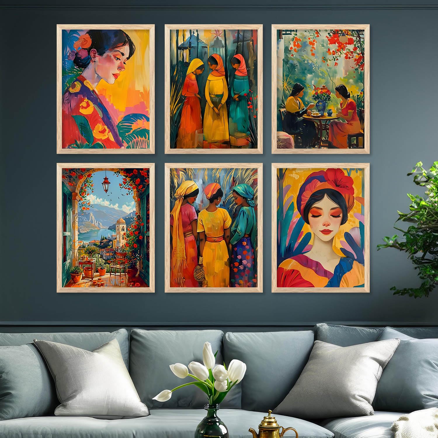 kotart - Paintings Modern Art Framed Wall Painting for Living Room Bedroom - Wall Posters | Paintings with Frame - Painting for Living Room Bedroom Office Room Decor - Painting for Wall Decoration Set of 6 (13X17 INCH, D) (B0CZTMN4JL) Amazon Price History, Amazon Price Tracker