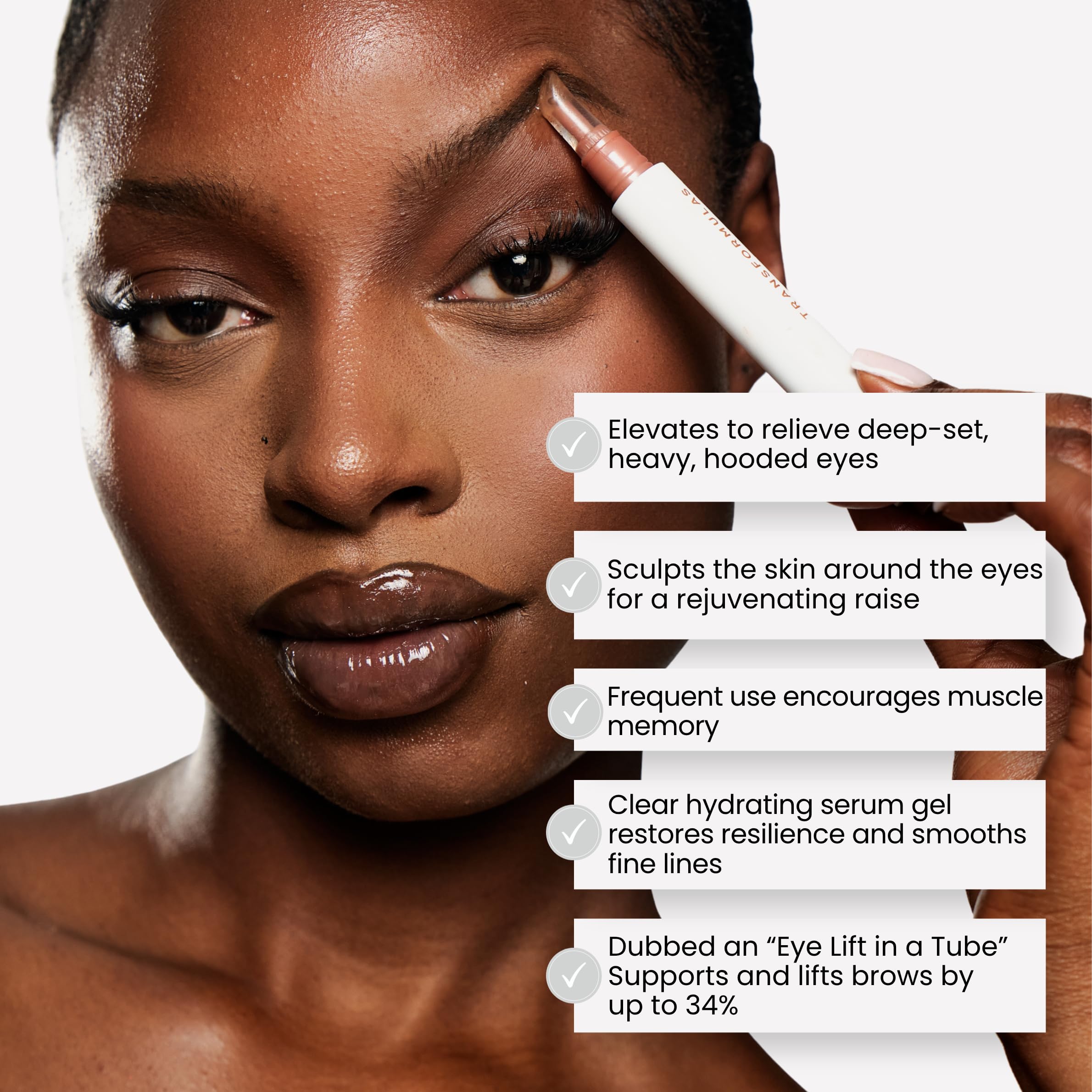 Transformulas Facefixers Duo Instant Lip Plumper & Eye Lift Serum LipVolume Vitamina E & Péptidos para labios más llenos, lifting ocular, anti-envejecimiento no invasivo, hidratante y reafirmante.