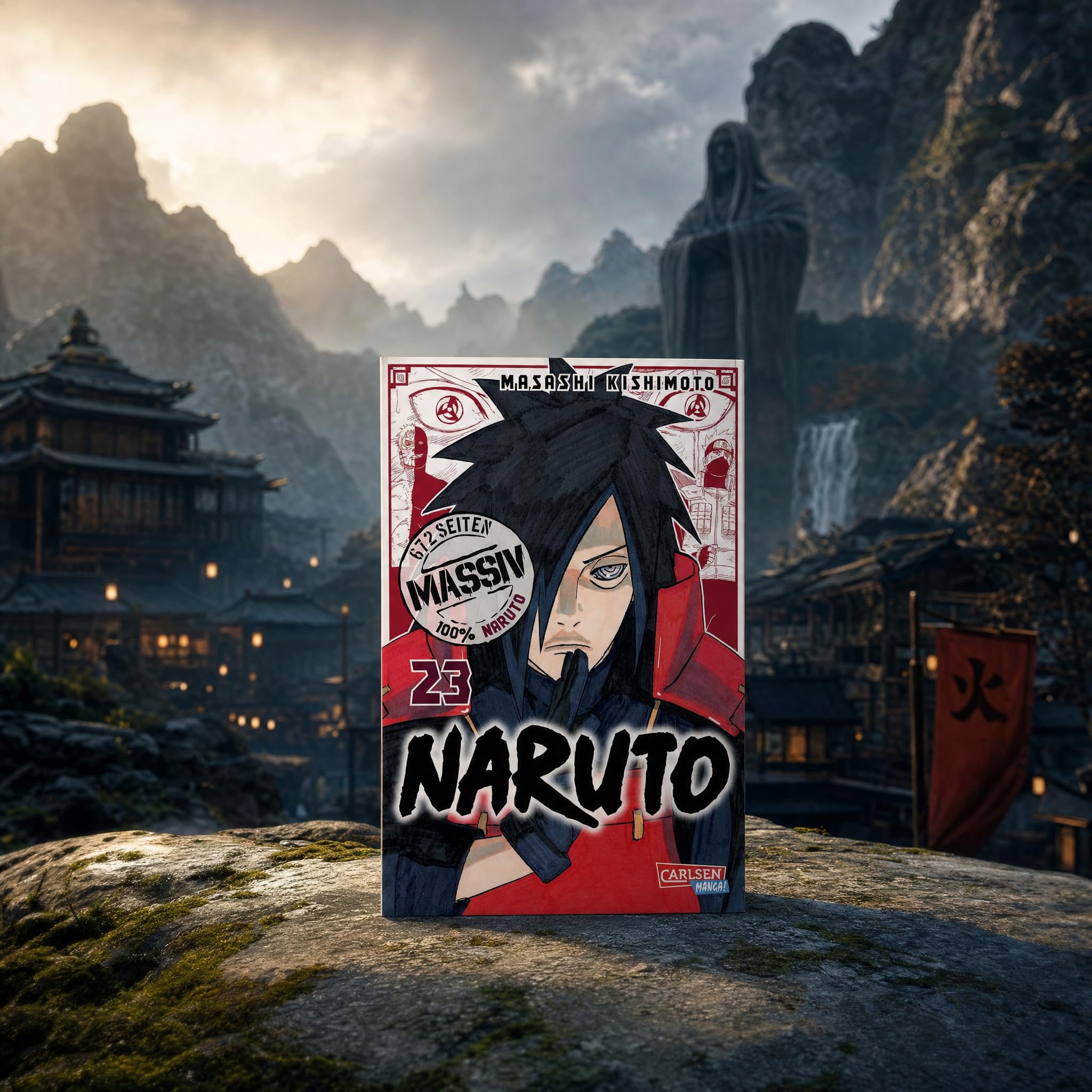 Masashi Kishimoto - Naruto Massiv Manga Set Band 21-24 - Originalserie auf Deutsch voller Ninja Action & Abenteuer Anime Bücher Bundle - Shonen Comic Sammelbandausgabe mit exklusivem Lesezeichen