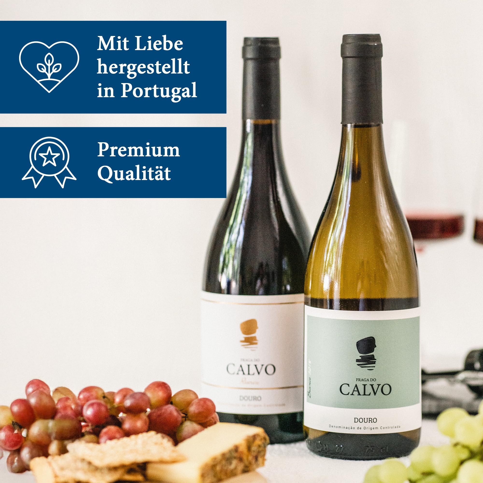 Miss Vitis – Fraga do Calvo Weißwein – Trockener Weißwein aus Portugal | Aromatischer Weißwein trocken aus der Douro Region | Wein Geschenk & Probierpaket für Genießer