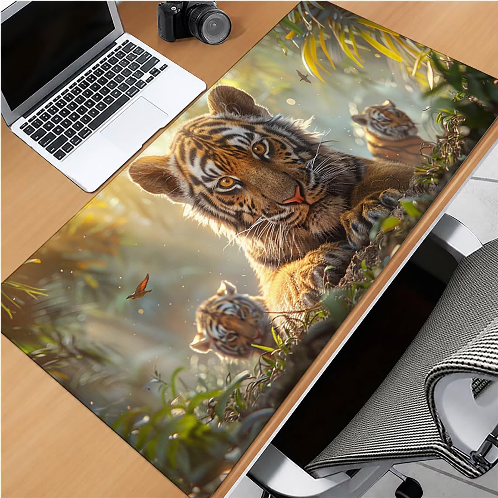 Verde Alfombrilla Ratón XXL 1600x800x3mm, Tigre Grande Mouse Pad N-6651 | Alfombrilla Ratón Gaming Mejora la Precisión y la Velocidad, Alfombrilla Escritorio para Jugadores de PC, Oficina