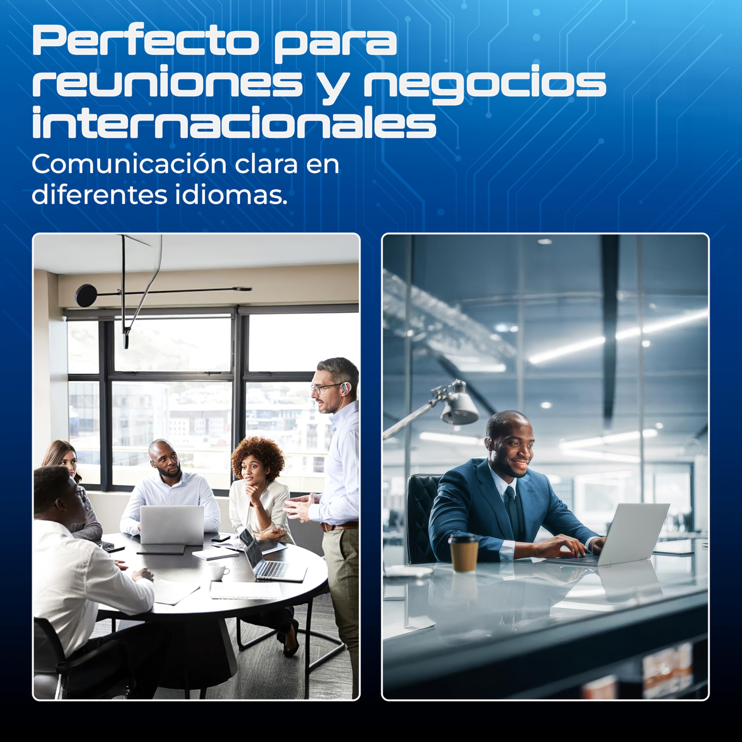 Auriculares Traductor en Tiempo Real - Auriculares Inalámbricos Bluetooth 5.4, Traductor Instantáneo de Voz, Auriculares Traductores Simultáneos IA, Traductor de Idiomas con Voz en Tiempo Real