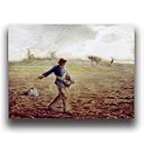 Jean-FrançOis Millet Painting - Sower Print - Realism Art Poster -Classic Scenic Canvas Wall Decor - Replicas of Famous Paintings - Classic Rural Scenery Wall Decoration Unframed (12×16in/30×40cm)…