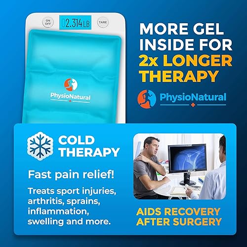 Miniatura 2 de Bolsa de hielo y envoltura de gel flexible universal - Terapia de frío para tus caderas, hombros, codo, espalda, rodillas - Alivio instantáneo del