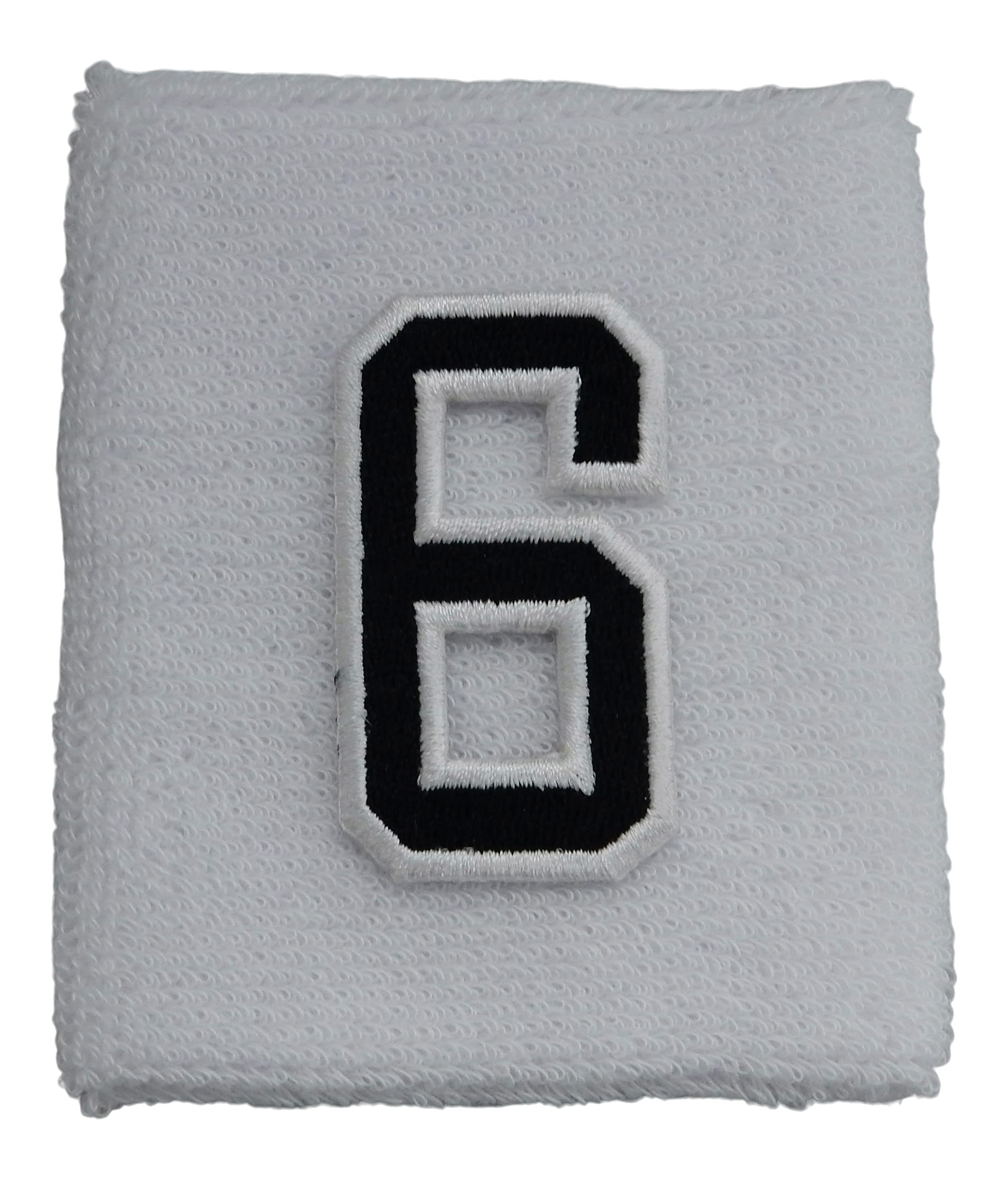 Sports Farm - Customized Sport Wristband and Necklace Combo Set with Jersey Number - White (Baseball Stitch)