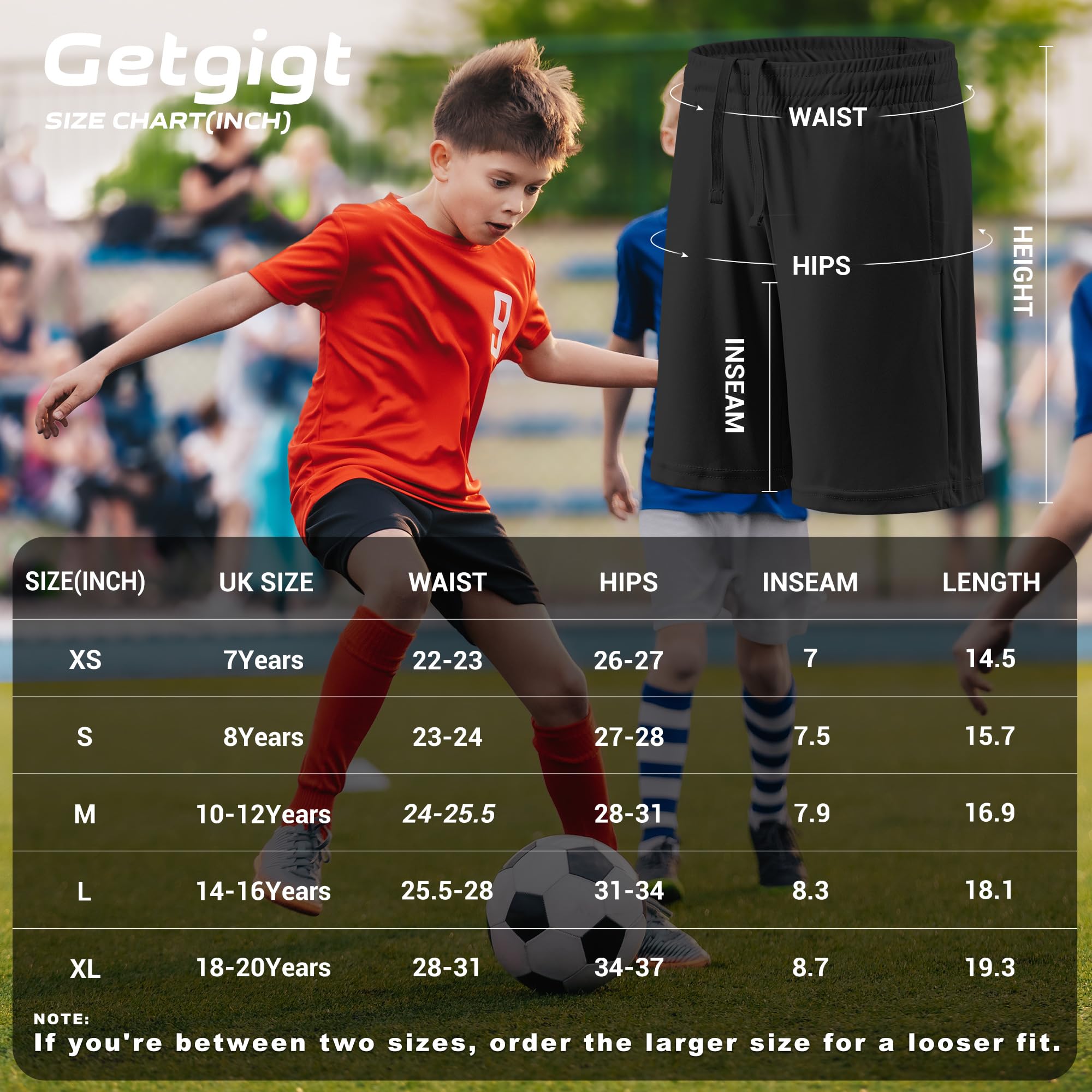 Pack de 3/5 pantalones cortos para niños con bolsillos, secado rápido, pantalones de entrenamiento, niños, adolescentes, para baloncesto, fútbol