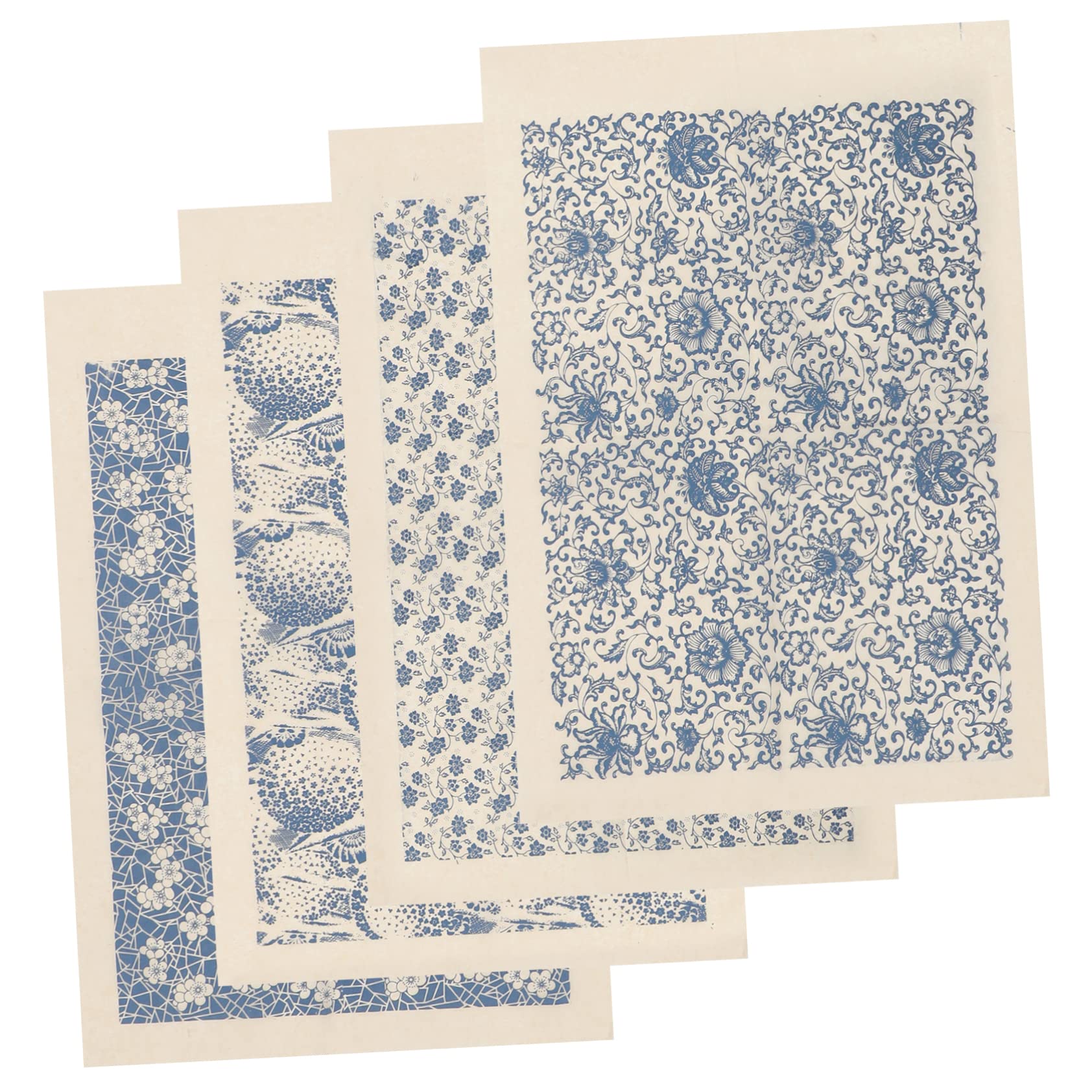 Lurrose 20feuilles Papier De Décalcomanie sous Glaçure De Décoratives pour Transfert Résistant Aux Hautes Températures pour Artisanale