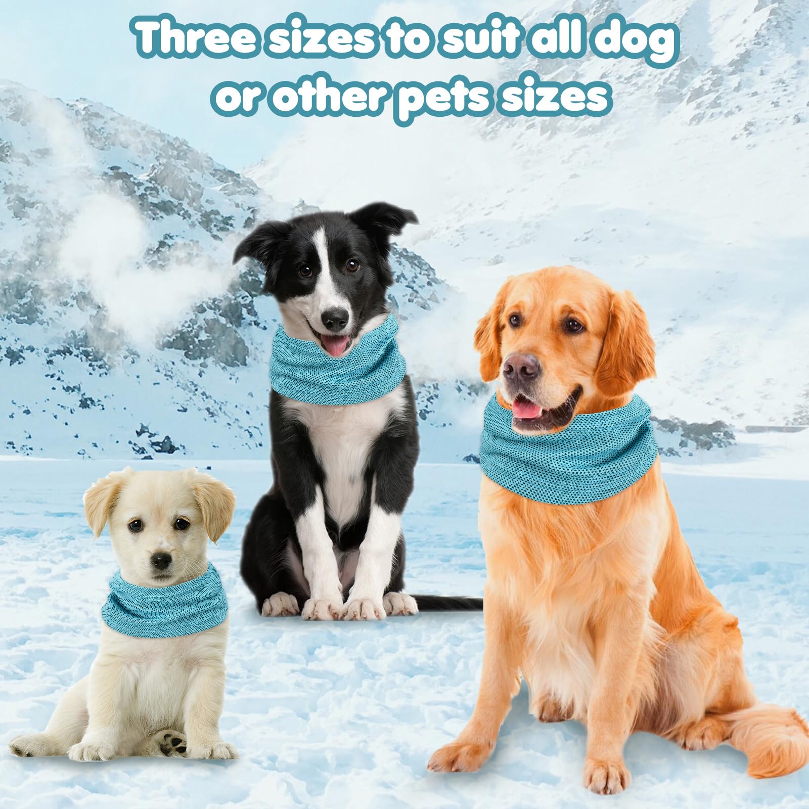 Bandana Rinfrescante Per Cani - Collare Di Raffreddamento Estivo | Taglie S, M, L | Blu | Sicura E Senza Chimici