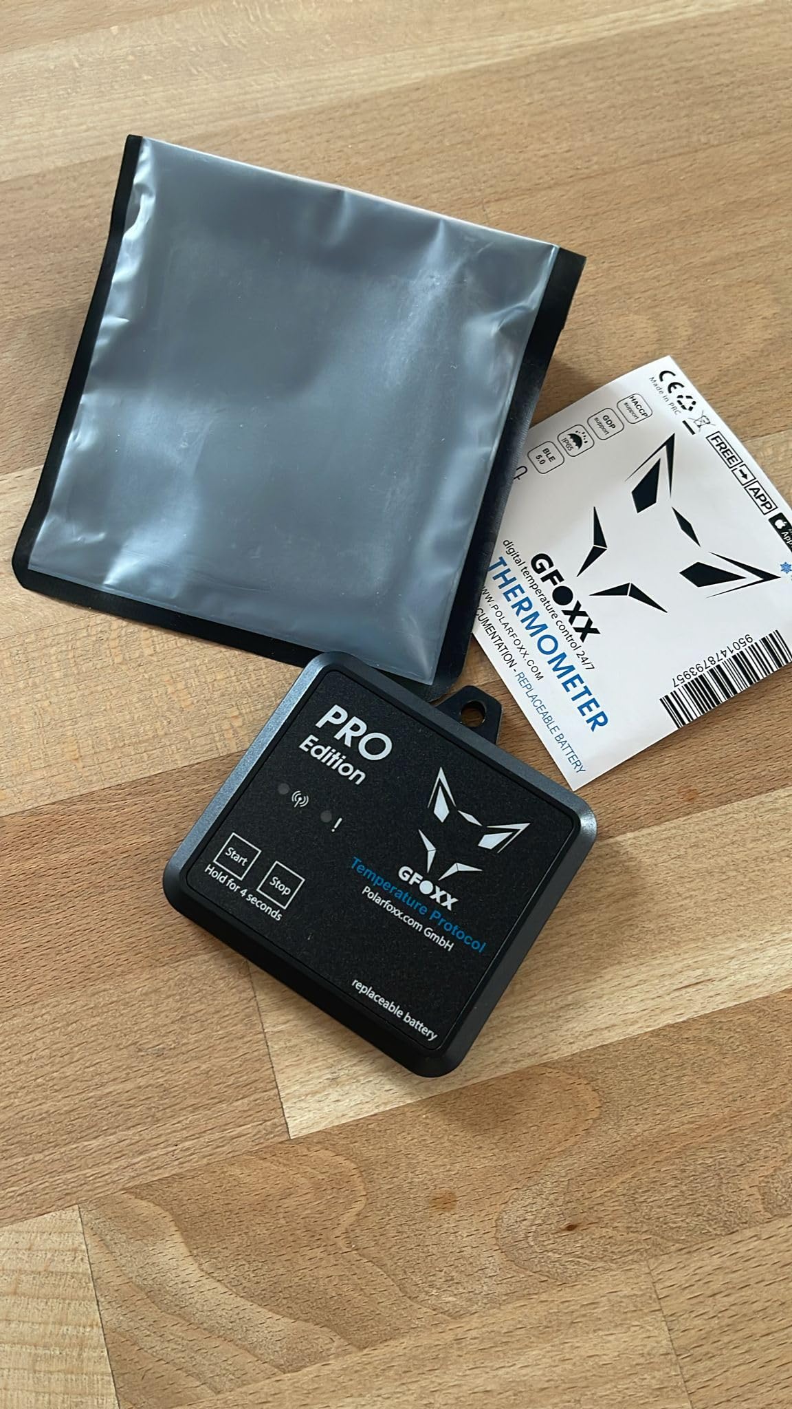 Bluetooth-Thermometer Pro Edition HACCP IP67 App-gesteuert für Kühl- & Tiefkühlbereiche