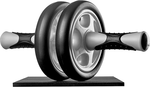 Ultrasport AB Roller, AB Trainer incl. Knee Mat, Abdominal Training for Men and Women, Multifunctional ab muscle roller, also for seniors, space-saving collapsible muscle trainer