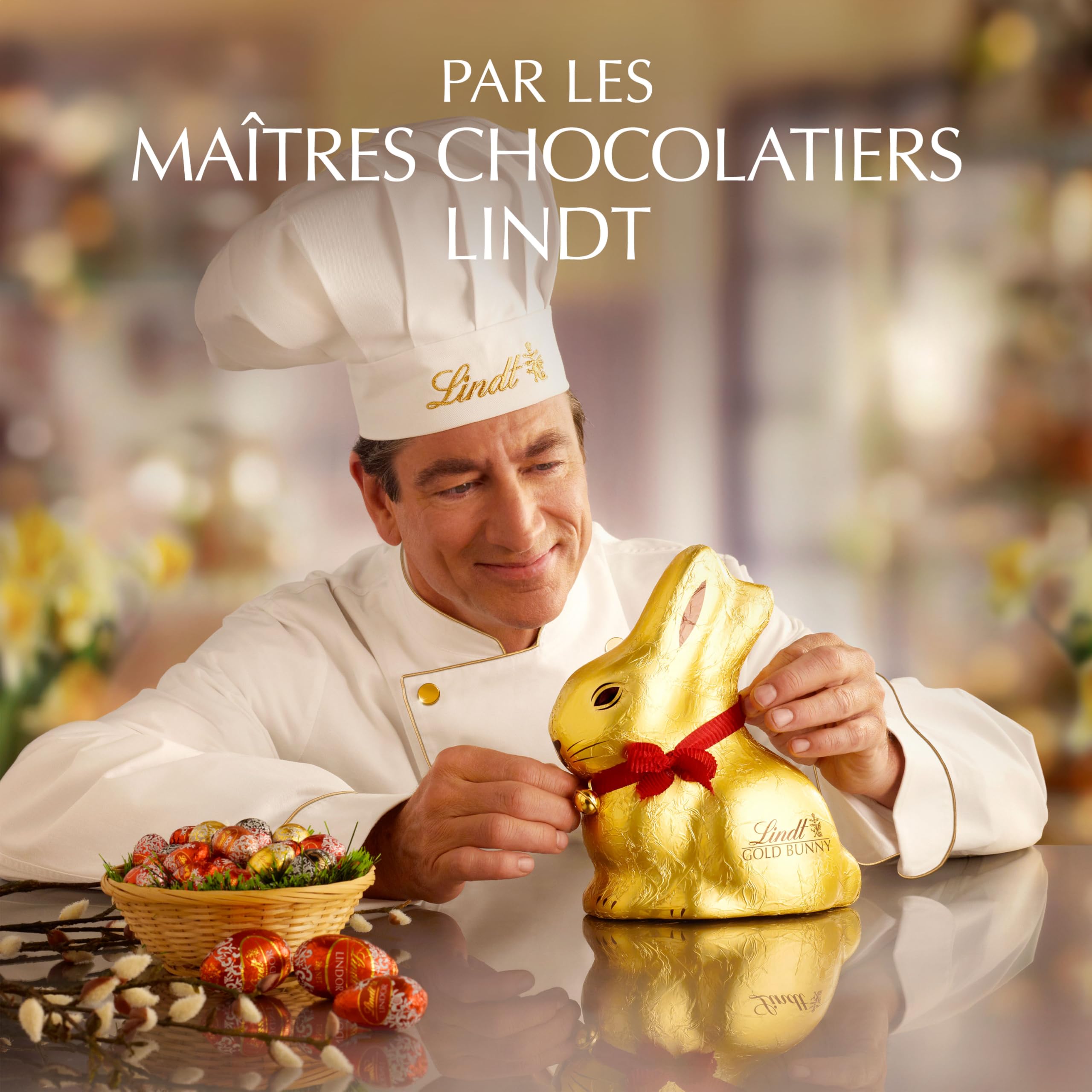 Lindt - Moulage LAPIN OR - Chocolat au Lait - Idéal pour Pâques, 200g