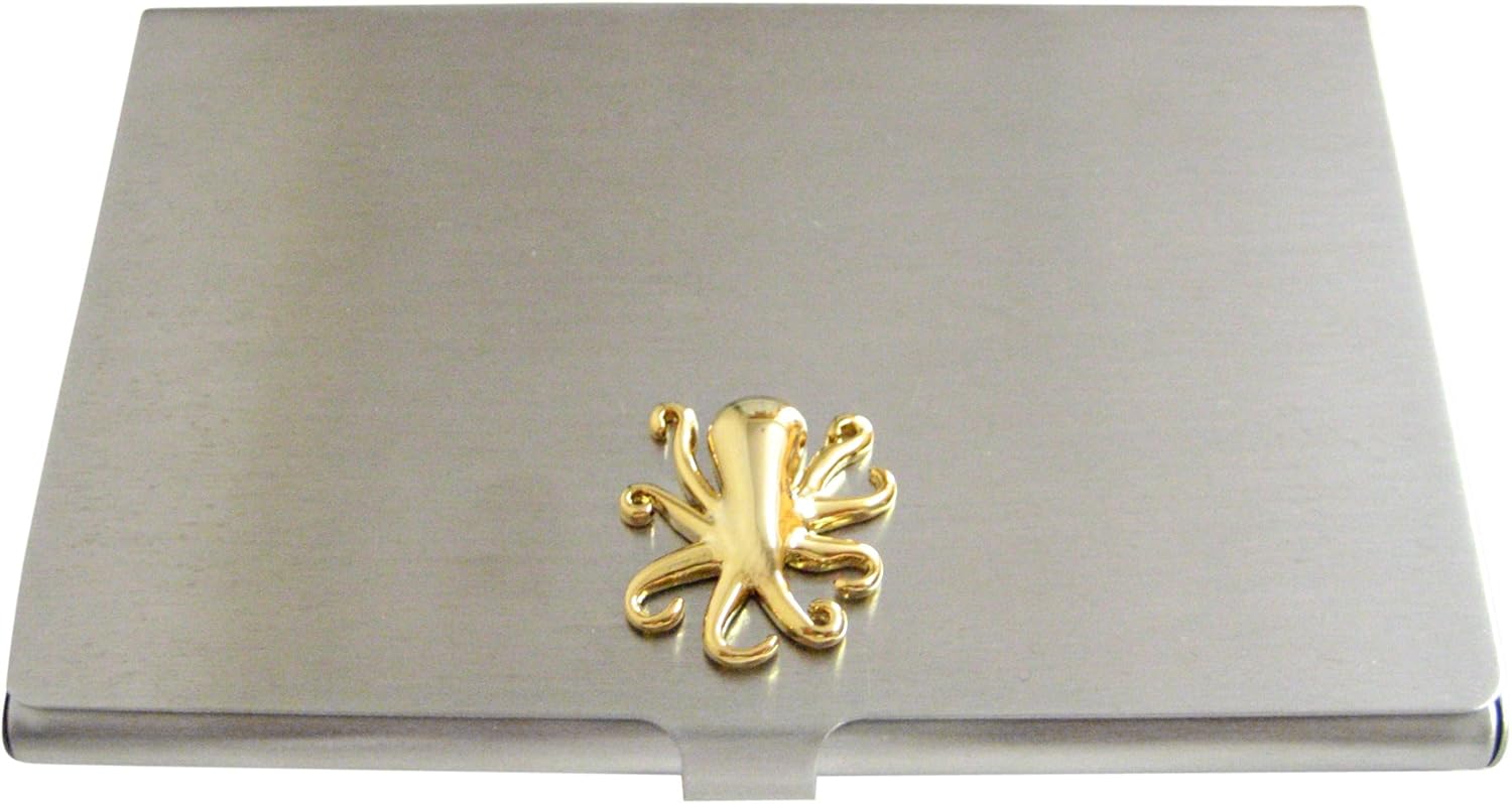 Kiola Designs Gold Toned Octopus Business Card Holder