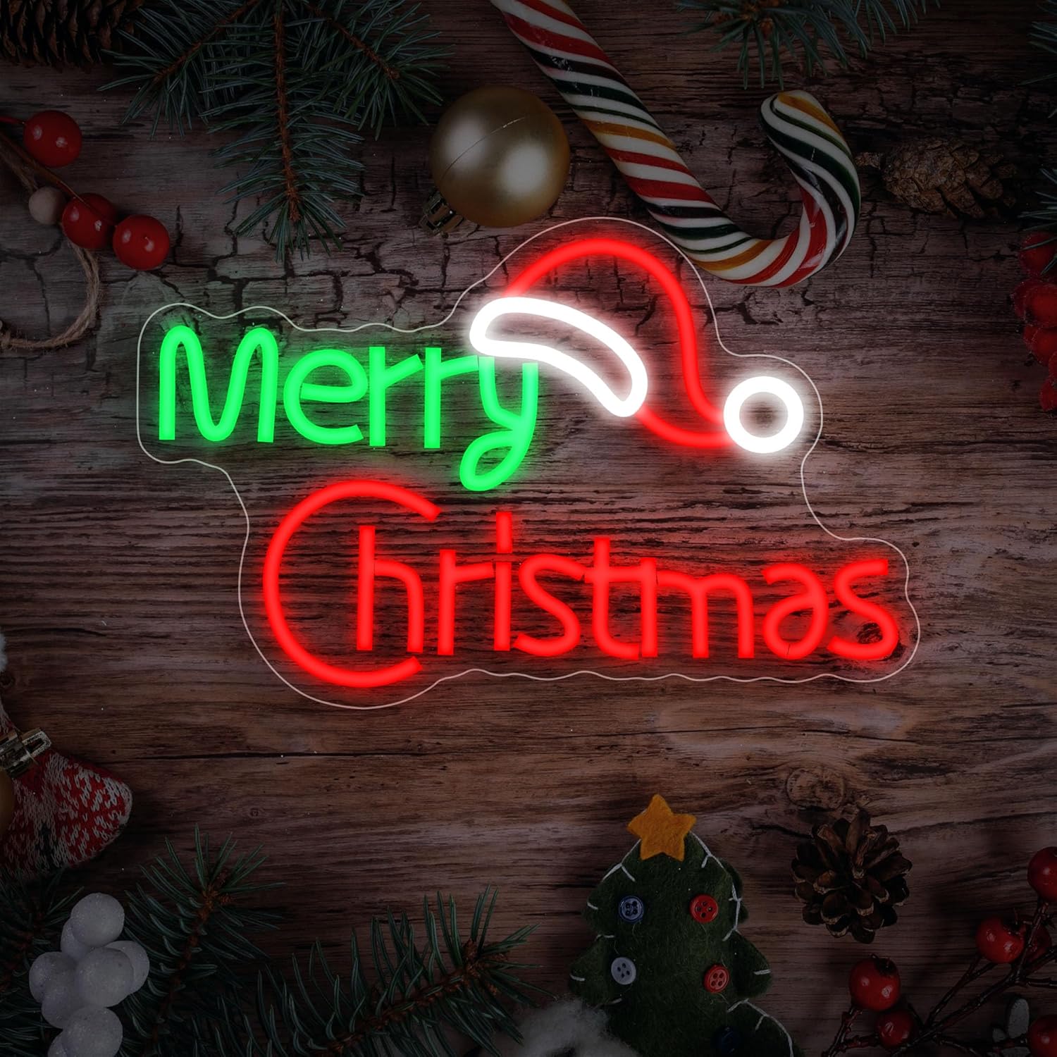 Neon Signs for Wall Decor - Christmas Tree Decorations - Neon Light Signs - Gifts for Family