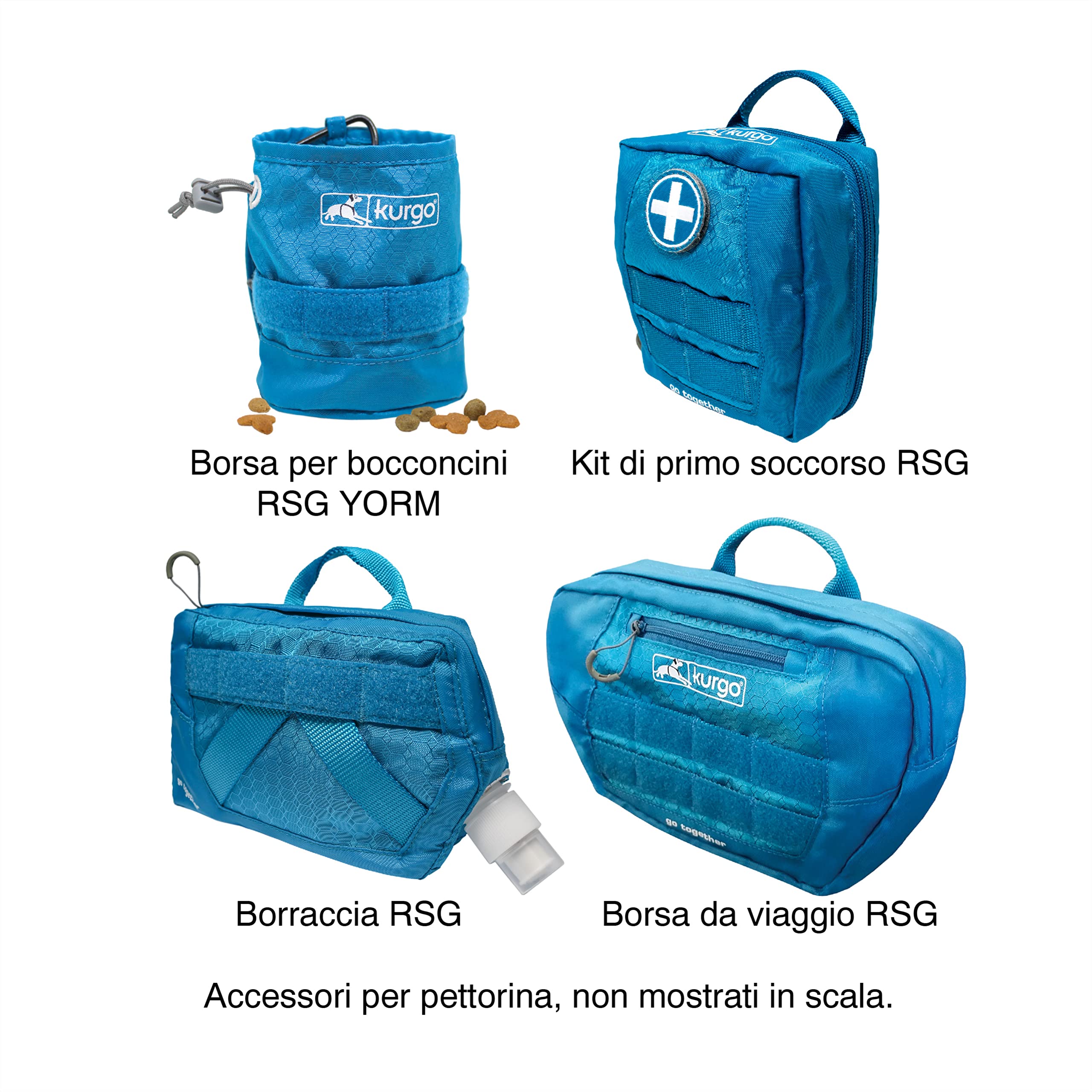 Kurgo RSG Townie - Pettorina per Cani Traspirante Compatibile MOLLE per Accessori, Facile da Mettere e Togliere per Uso Quotidiano con Maniglia Superiore - Nero - L