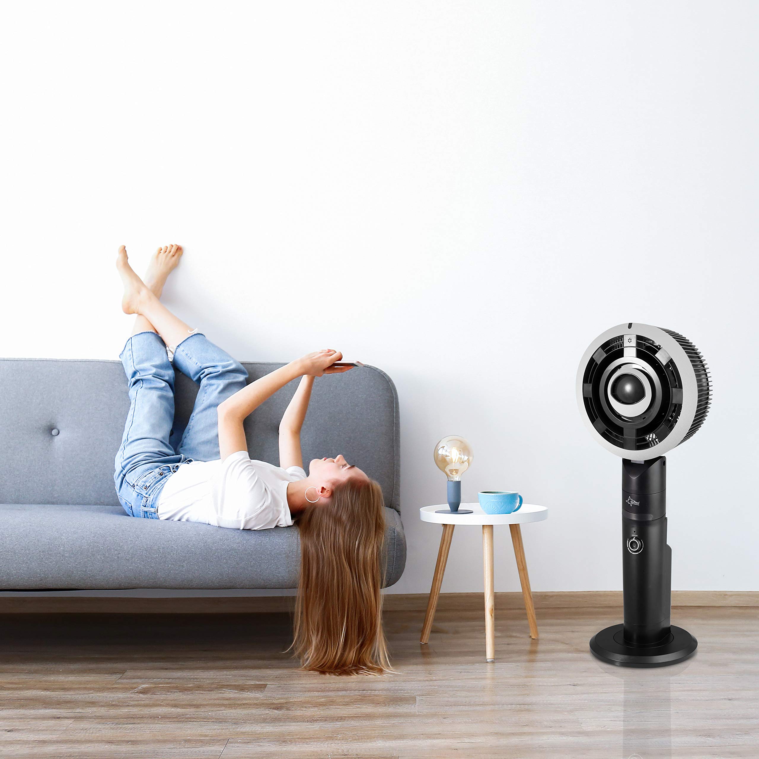 SUNTEC Monsun Vario Ventilator mit Wasserkühlung Luftbefeuchter Leise Timer-Funktion Standventilator