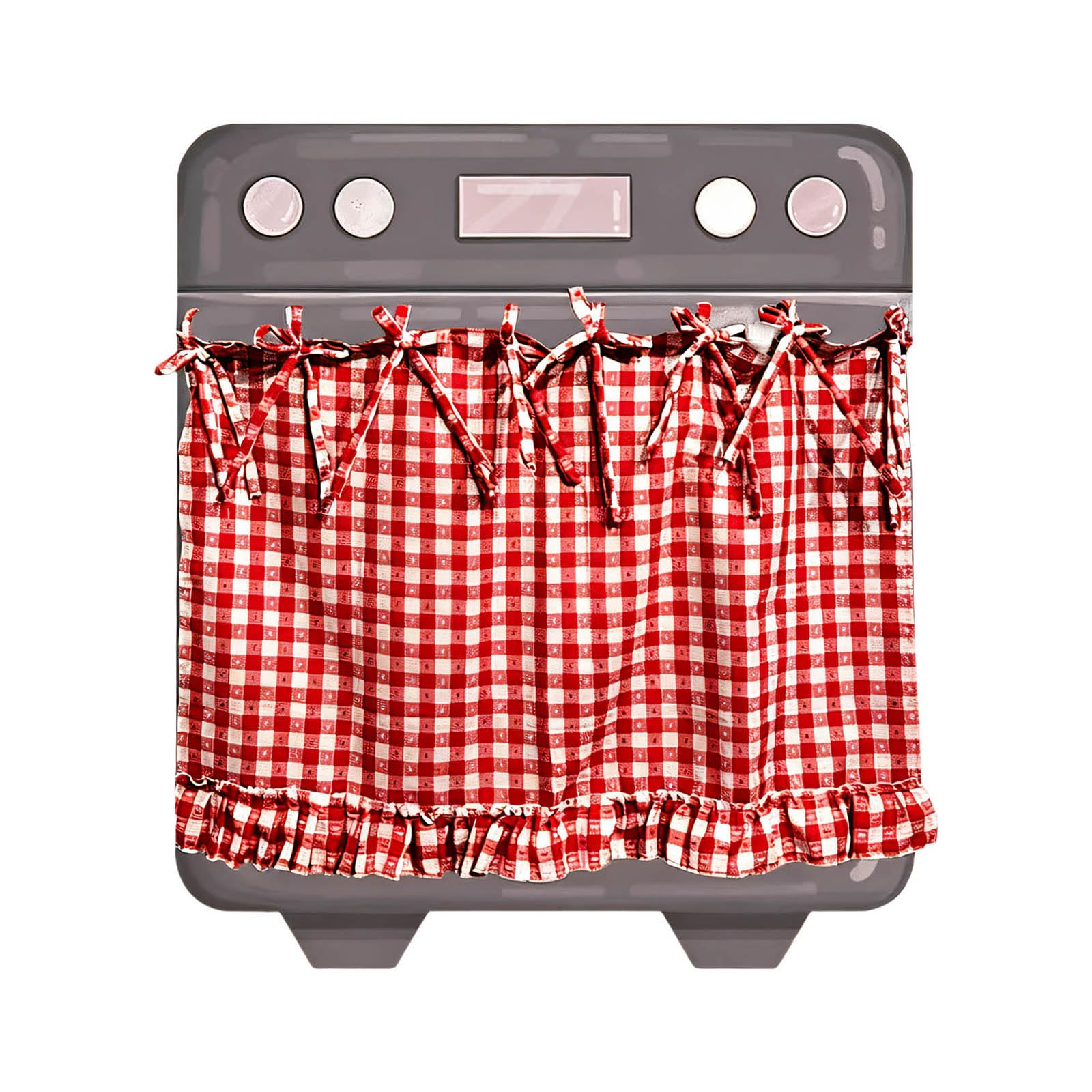 Kaeltsyn Handcraft Cabinet Concealing Curtain Designs for Ovens and Dishwashers in Neutral Tone Stylish Dishwasher Hide