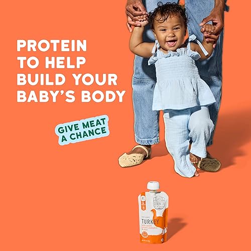 Vista 53 de Serenity Kids Bolsas de comida para bebés a partir de 6 meses, puré hecho con carnes de origen ético y verduras orgánicas, bolsa de 3.5 onzas sin