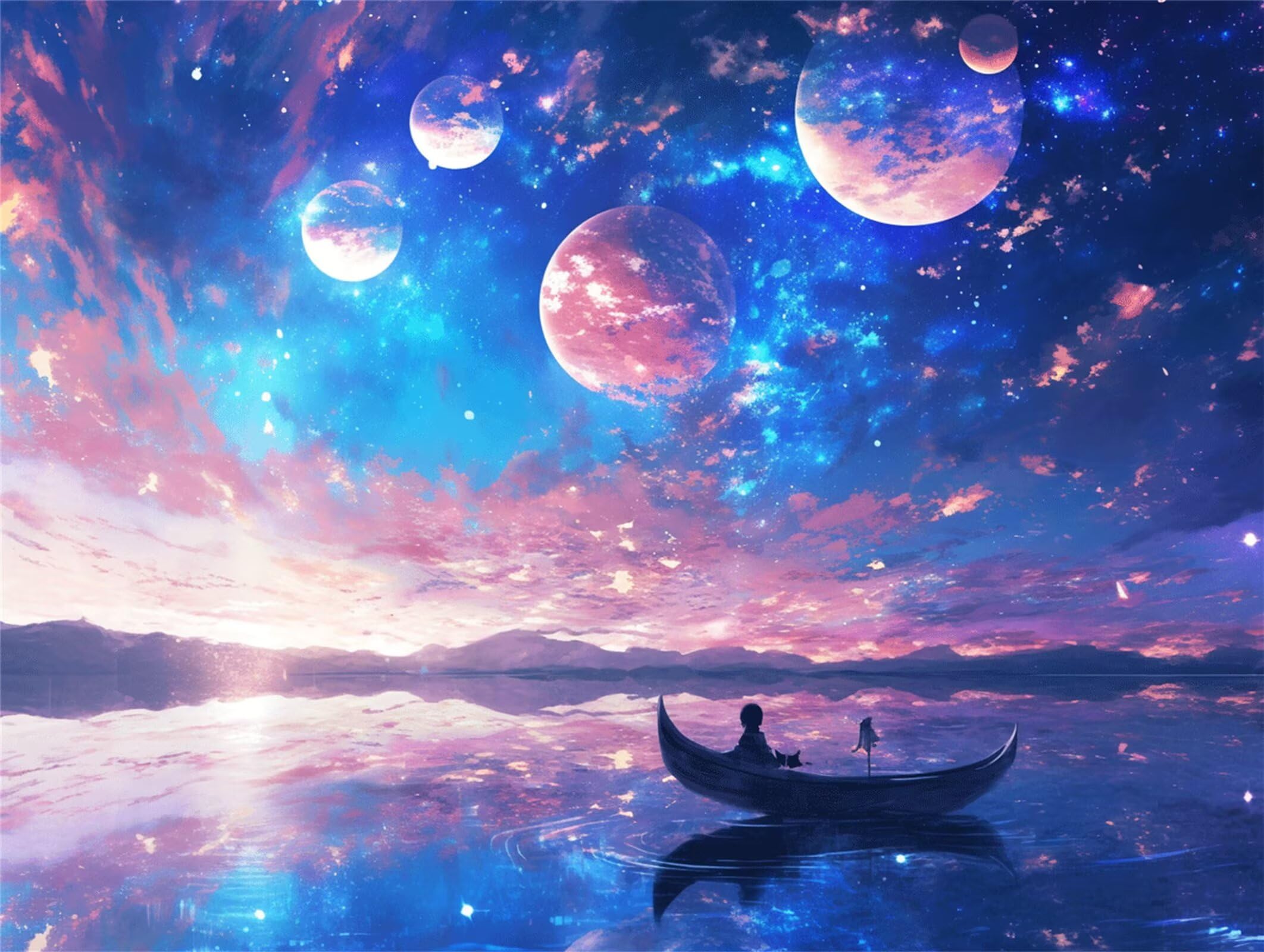 Pintar por Numeros planeta Pinturas Acrilicas Bote pequeño Pintura por Numeros Lienzos para Pintar, Pintura Acrilica Manualidades, Decoración para Hogar, Regalos Cumpleaños, 90x120cm Sin Marco, q-898