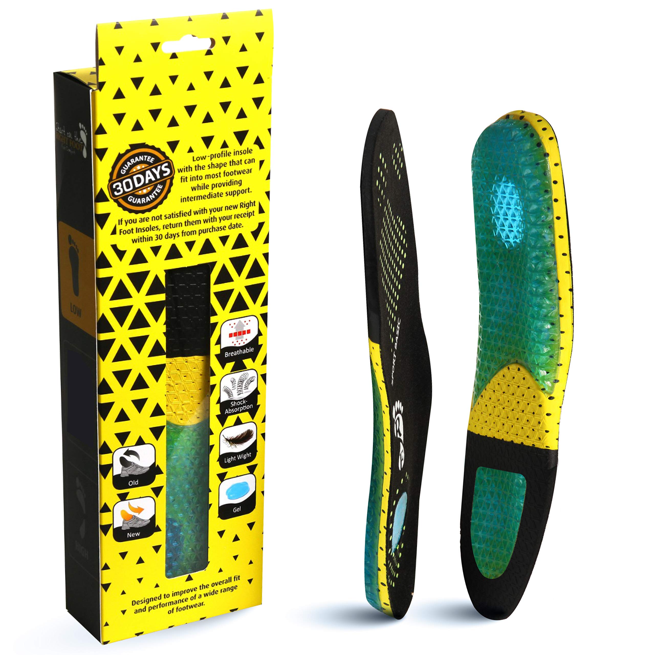 Buy RightFoot Orthotic Gel Insoles Shock Absorption Cushion Work Shoe