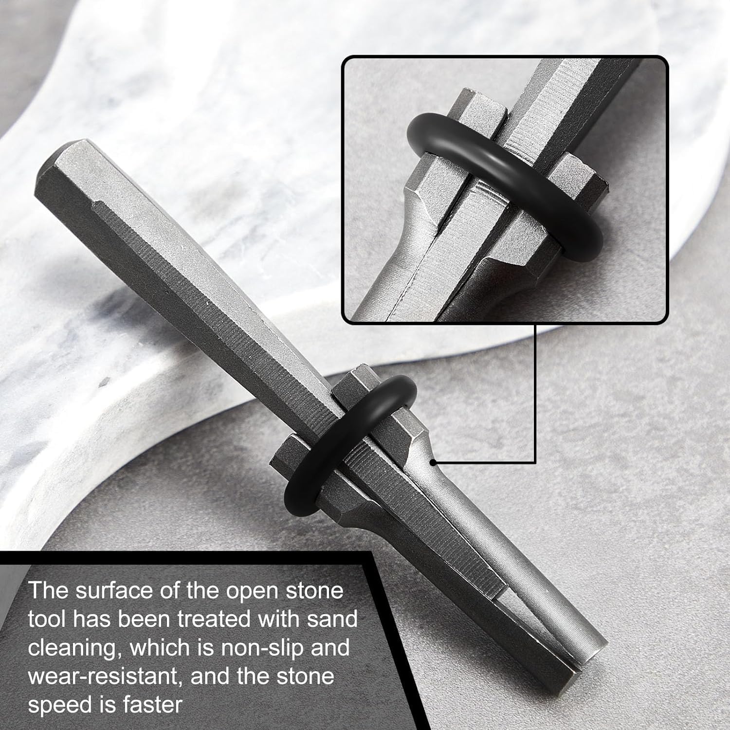 16mm Cuñas De Piedra, 10 Uds Divisor De Piedra Cuñas De Cuña Y Plumas, Herramienta Para Romper Hormigón Herramientas Manuales Para Dividir Para Hormigón,Mármol, Granito,Roca,Piedra