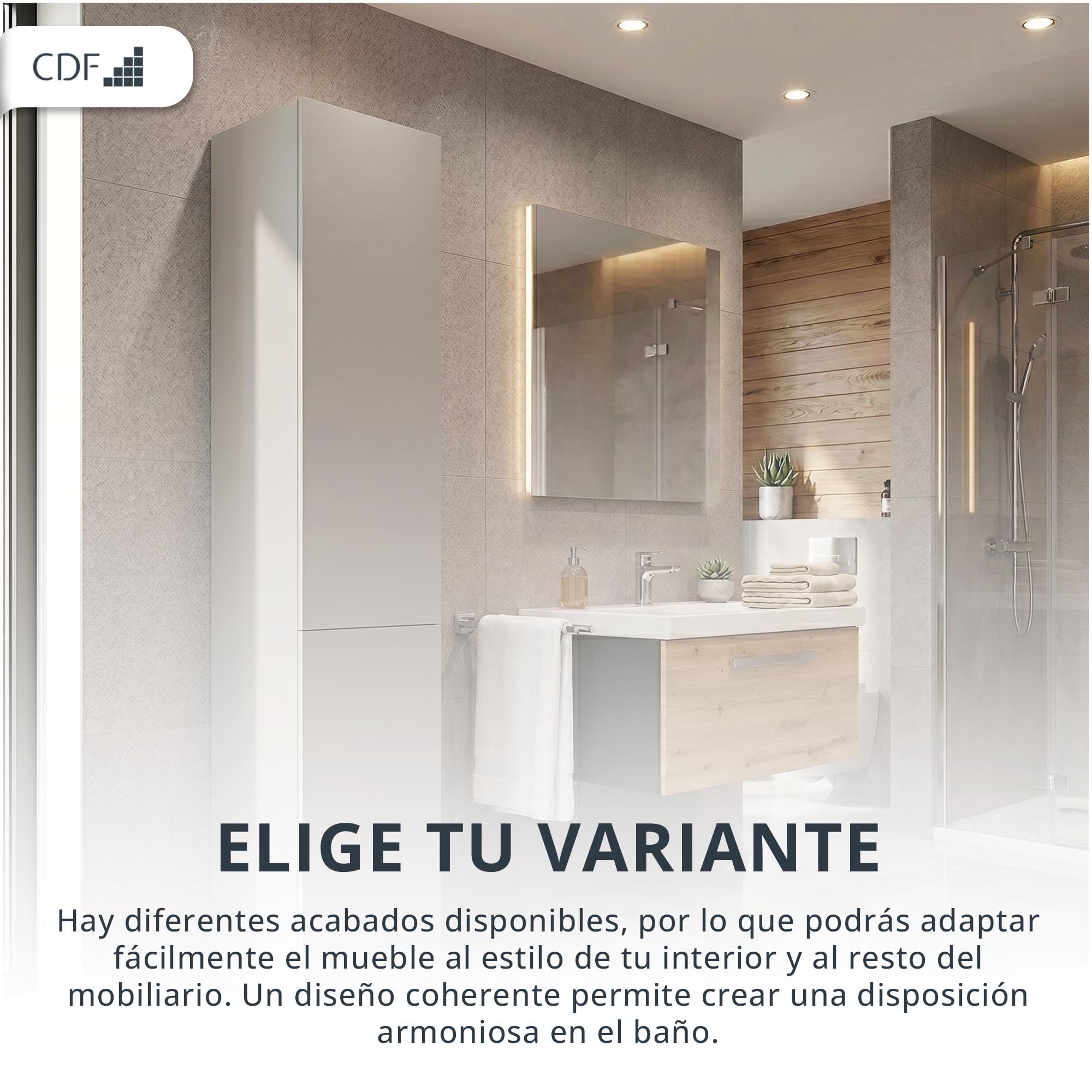 CDF Mueble de Baño y Lavandería, Columna de Baño Estrecho, Armario Alto con Cesto para la Ropa, Armario Que Ahorra Espacio Salón, Pasillo, Aseo Cachemira (Beige), Ancho 31 cm, 30x31x174 cm