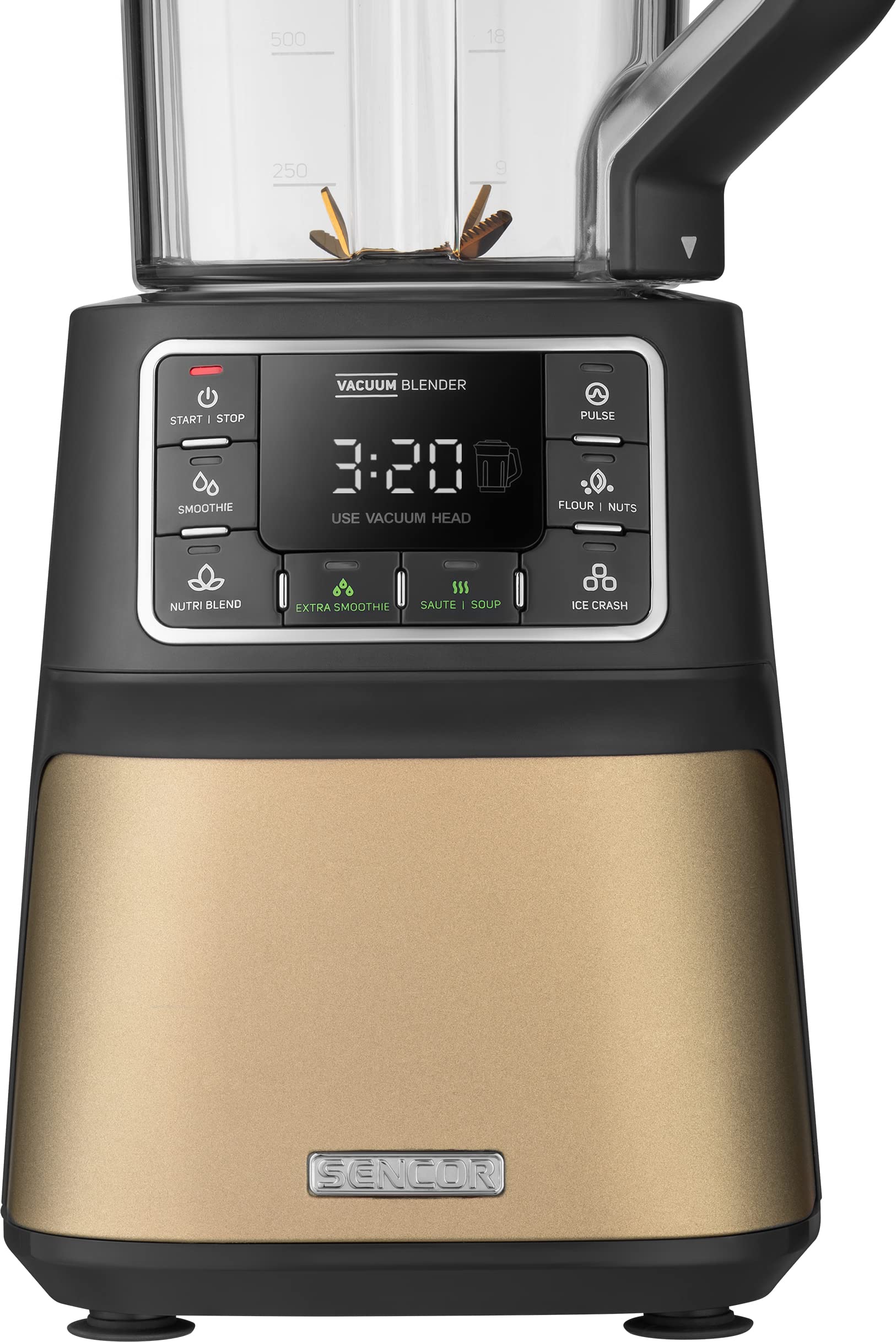 SENCOR 7878BK SBU 7877CH Super mélangeur automatique sous vide 1500 W Smoothie, 7 programmes, Champagne, plastique, millilitres, blanc