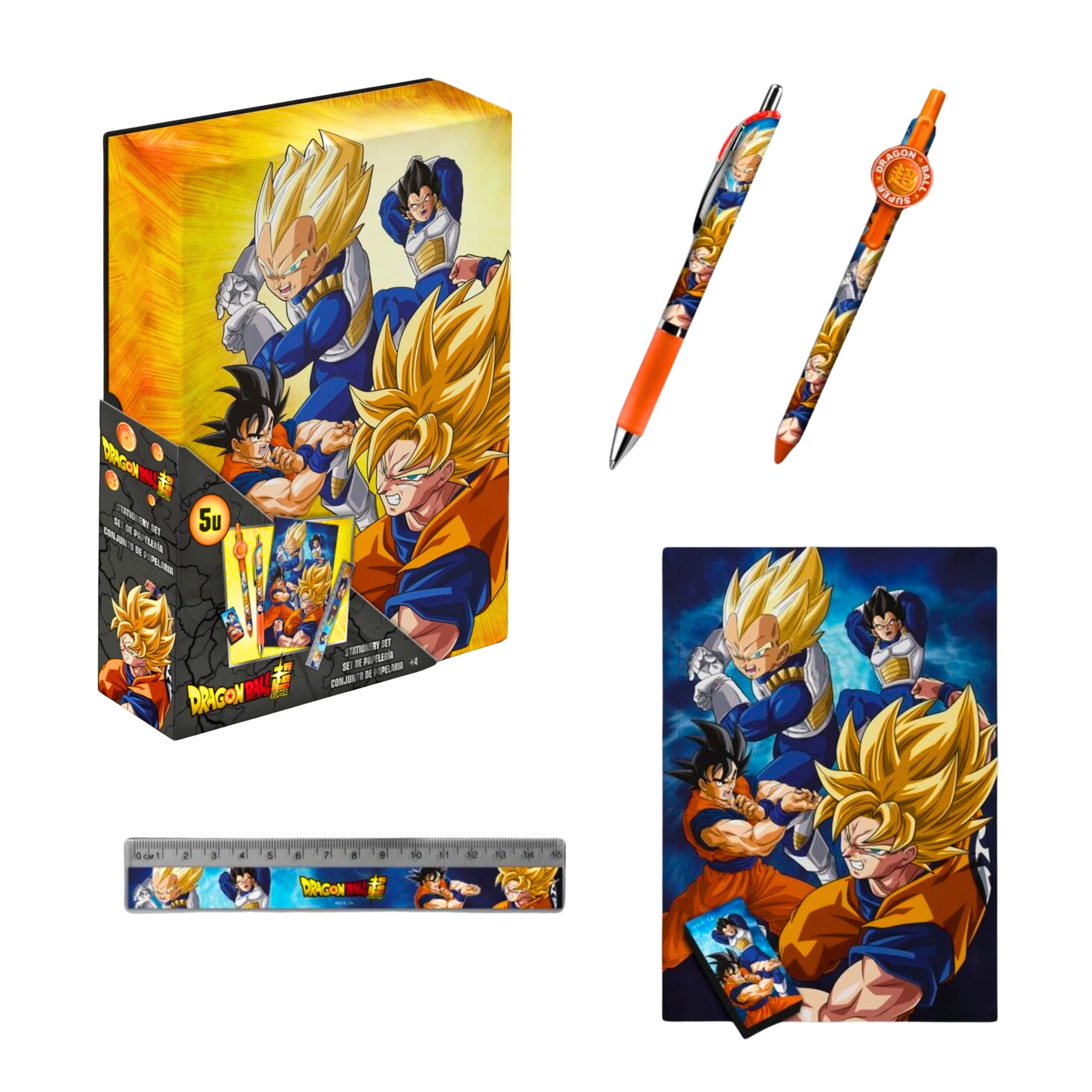 Dragon Ball Z Schreibwarenset - Notizbuch Mit Stift, Aufklebern Und Schloss