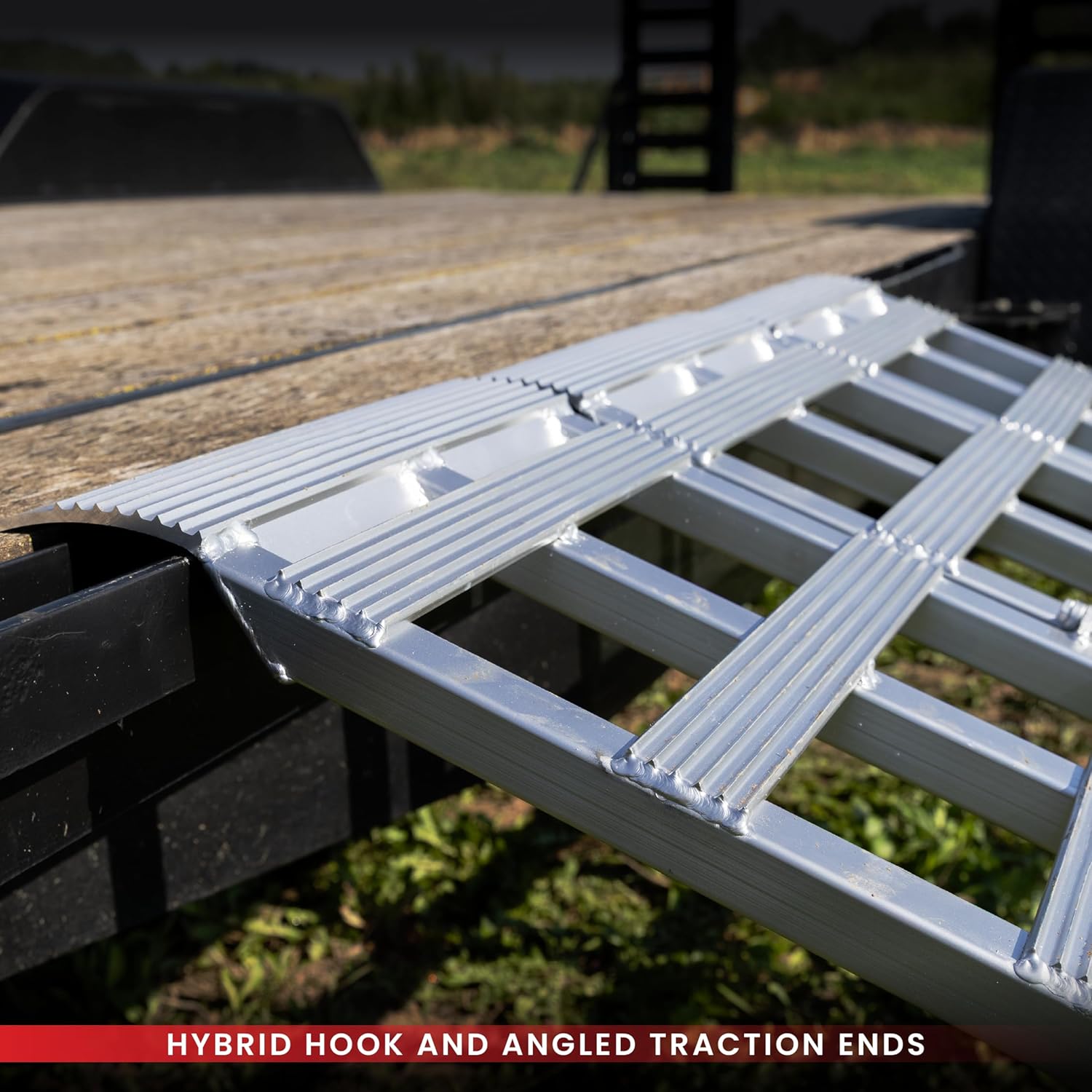 GEN-Y HITCH Trifold Aluminum Loading Ramp, 69x45 Inch, 1500 lbs Capacity, 56 lbs