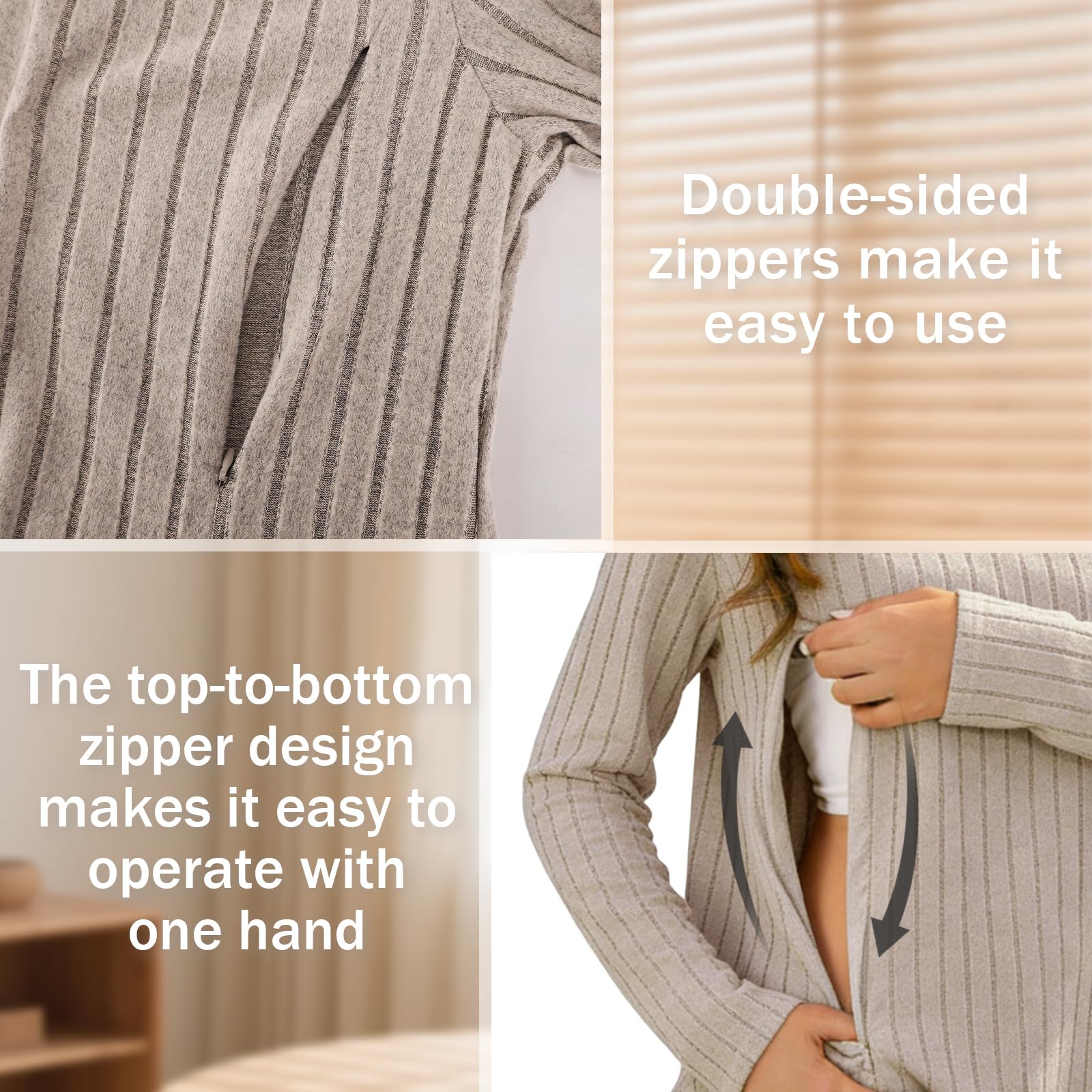 Camiseta Lactancia Mujer,Ropa Premama con Cremallera Invisible,Ropa Lactancia Suelto,La Ropas De Maternidad Informal Es Adecuada para Mujeres Embarazadas