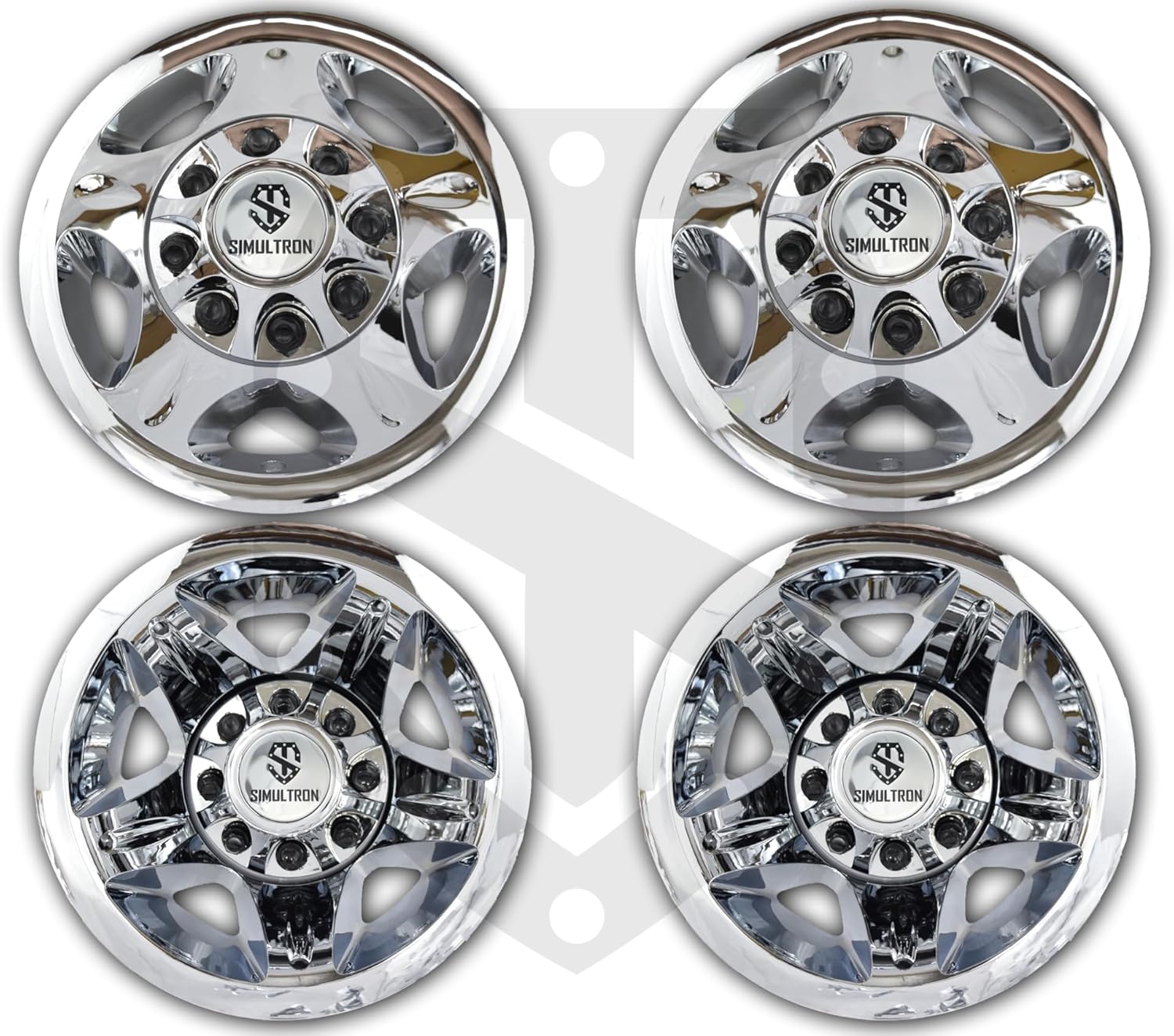 17ABS-G08-3500-BO 17" ABS Plastic Chrome Plated Dually Wheel Simulator Set for 2008-2010 Chevrolet GMC Silverado 3500