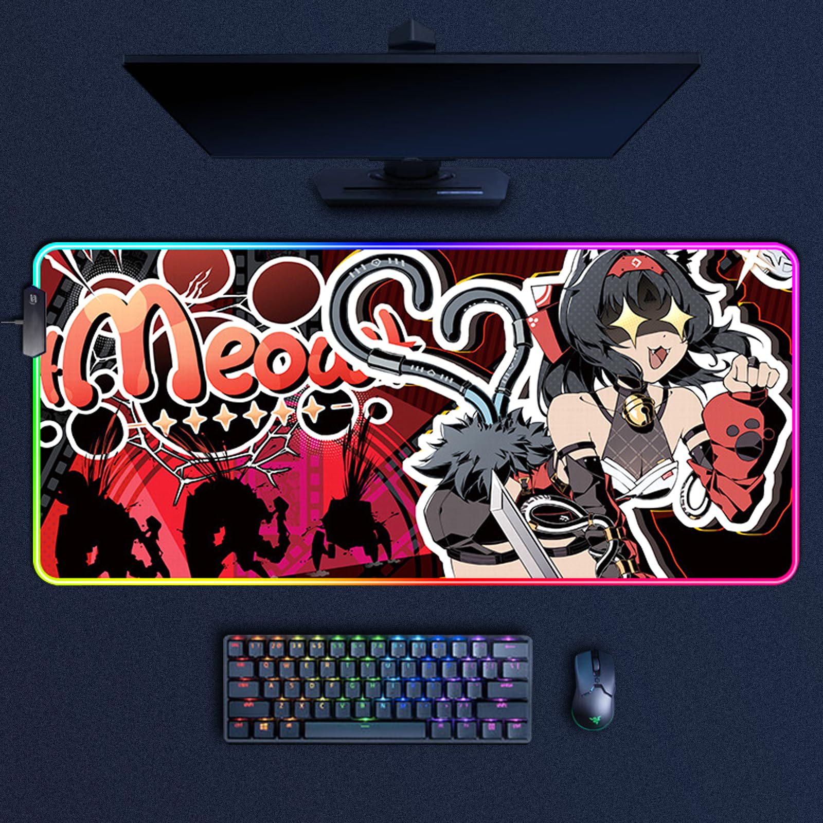 Amazon.co.jp: DIROLVON ゼンレスゾーンゼロ 大型マウスパッド LED