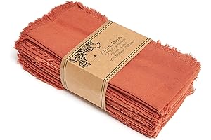 Rust Cotton Linen Napkins - Premium Quality Reusable Fabric for Modern Dining