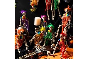 12 Pcs 16 Inch Halloween Clowns Skeleton Hanging Decorations