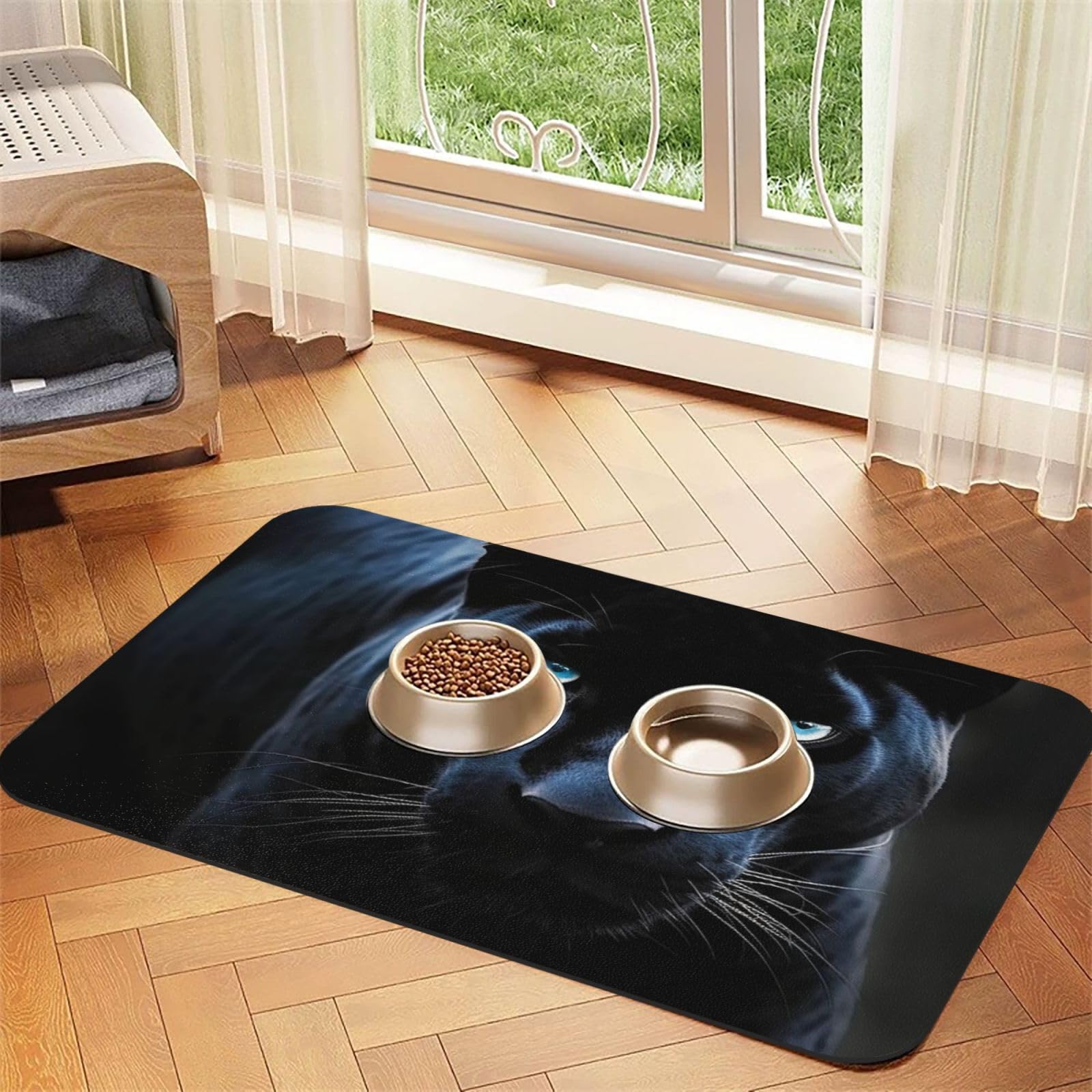 Tapis de nourriture pour chien antidérapant caoutchouc 30x45cm tapis alimentation eau