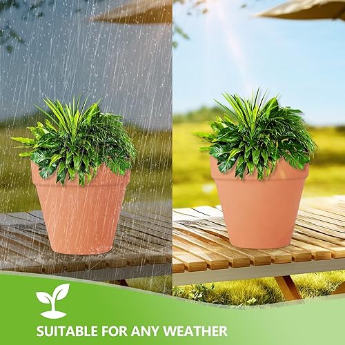 Miniatura 5 de Paquete de 24 macetas de terracota de 4 pulgadas, maceta de terracota con agujeros de drenaje, perfectas para plantar, pintar, bodas y fiestas