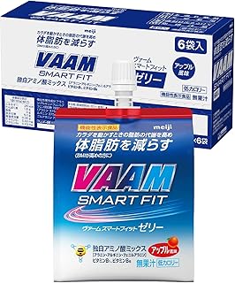 【ボール販売】明治 ヴァーム(VAAM) スマートフィットゼリー アップル風味 180g×6個 [機能性表示食品]