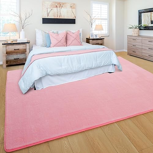 Vista 174 de JUNOVO - Alfombras de área ultra suaves de 4 x 5.3 pies, alfombras esponjosas para dormitorio, niños, niñas, bebés, sala de estar, suelo, cuarto