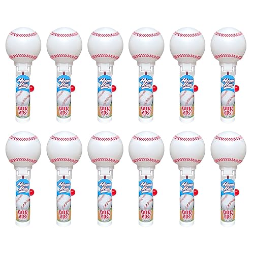 Pop Ups! Soporte para piruletas de béisbol  Estuche coleccionable para piruletas de juguete de béisbol  Halloween, recuerdos de fiesta para bolsas