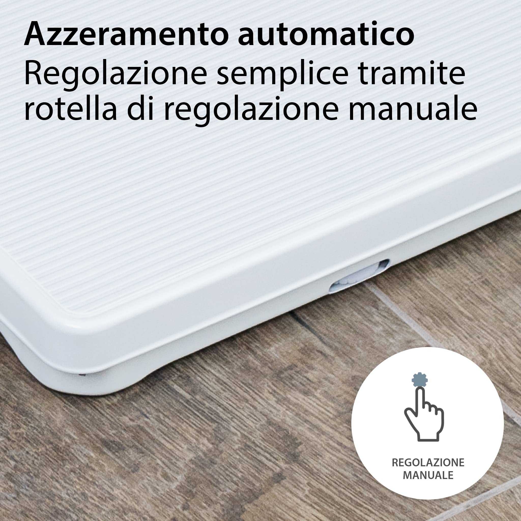 ADE Bilancia Pesapersone Meccanica Nina, Bilancia Pesapersone Analogica in Plastica Abs di Alta Qualità, Meccanismo in Metallo Solido, Scala di Facile Lettura, Bianca