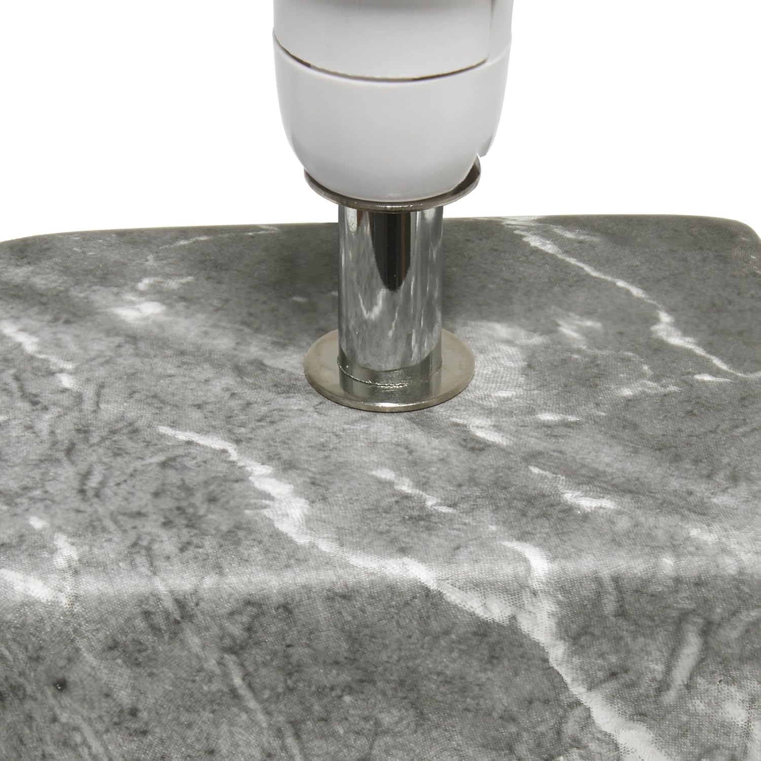 Simple Designs LT1217-BOB 11.81" Mini Marble Ceramic Cube Table Lamp, for Living Room, Bedroom, Office, Black with Black Shade