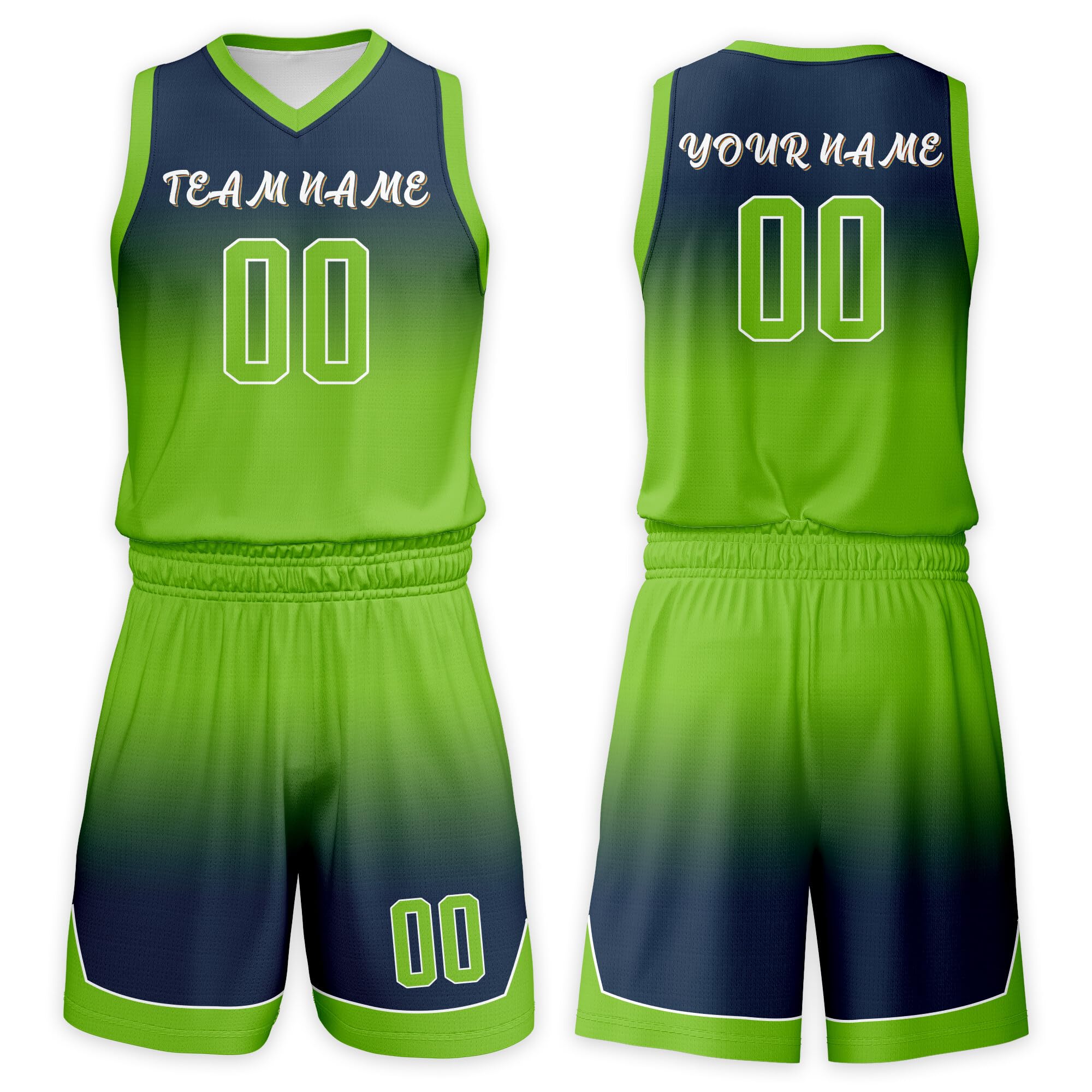 Custom Gradient Kids Basketball Jersey Set Boy's Practice Shirts Personalized Uniform Fans Gifts for Youth 3-14 Year