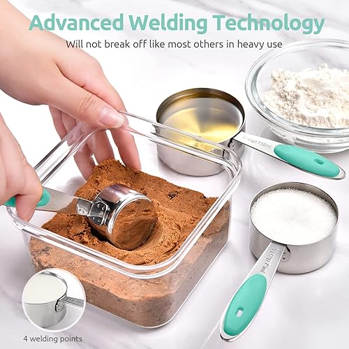 Miniatura 29 de U-Taste - Juego de tazas y cucharas medidoras Multicolores,Azul medianoche,aguamarina (Aqua Sky),Negro -,https:/ www.Yaxa/dp/undefined