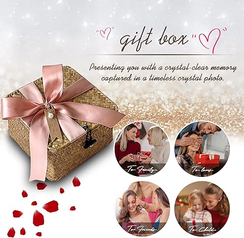 Miniatura 8 de YSPQBY Foto de cristal 3D personalizada, regalos personalizados para el día de San Valentín para mujeres, esposa, novia, ella, él, mamá, papá, gran