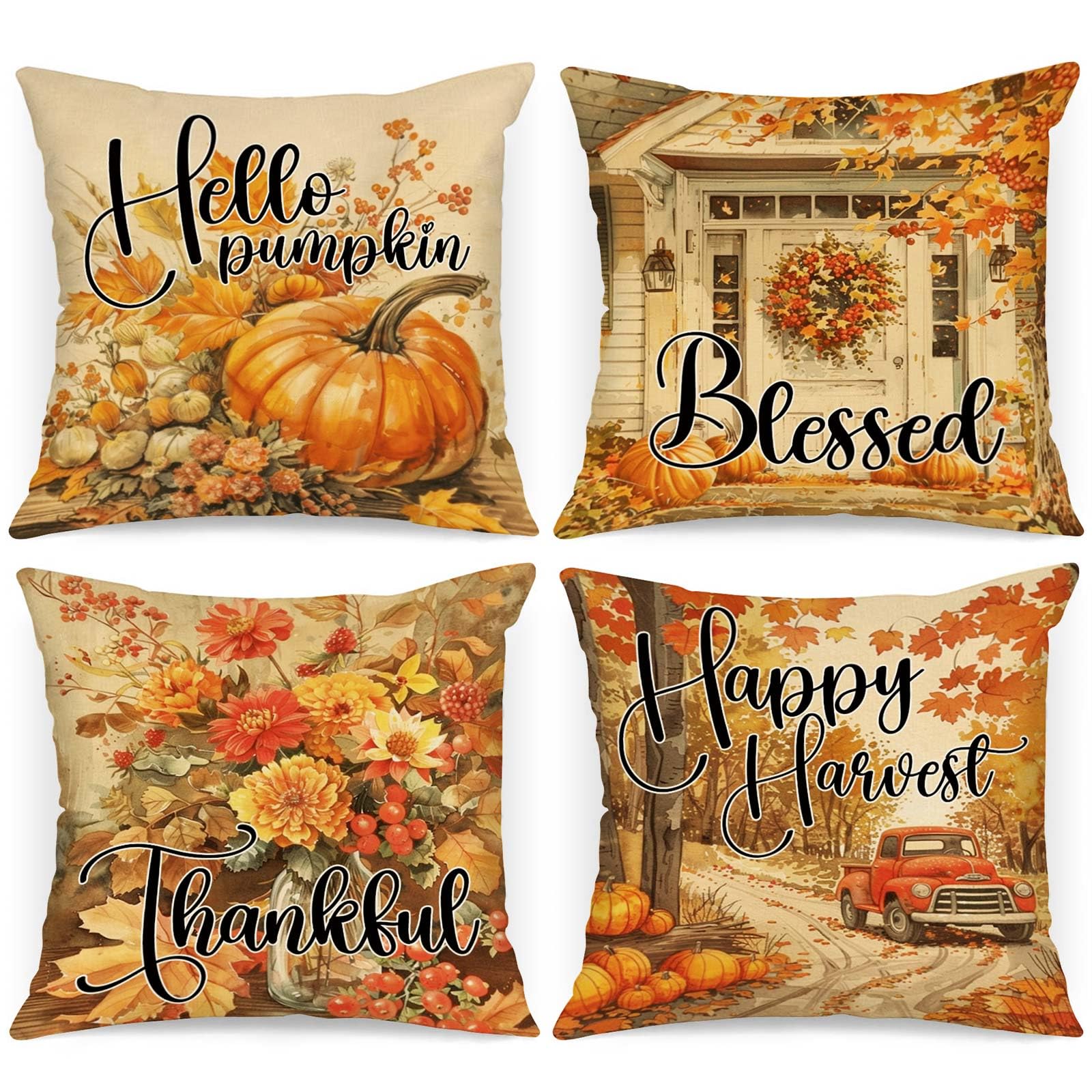 Housses de coussin 50x50 cm pour réchauffer votre intérieur aux couleurs d'automne