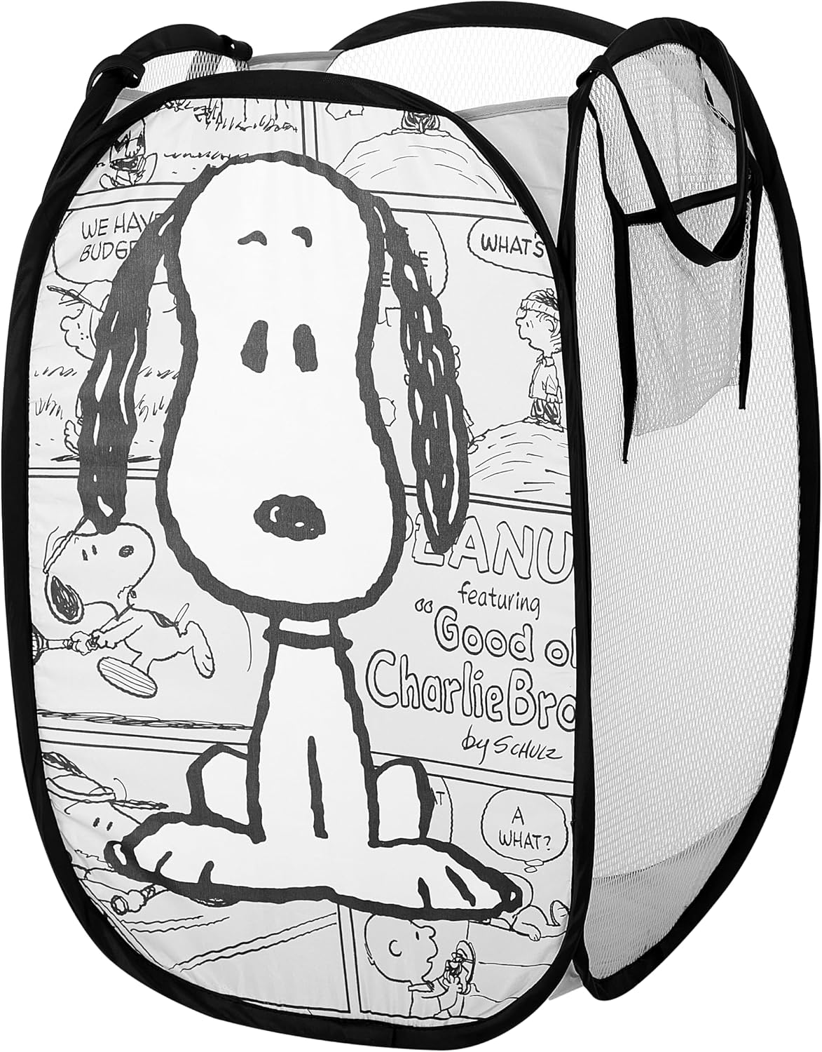 Idea Nuova Collapsible Laundry Basket, Lightweight Clothes Storage Organizer, Foldable Hamper for Bedroom & Playroom,Peanuts Snoopy