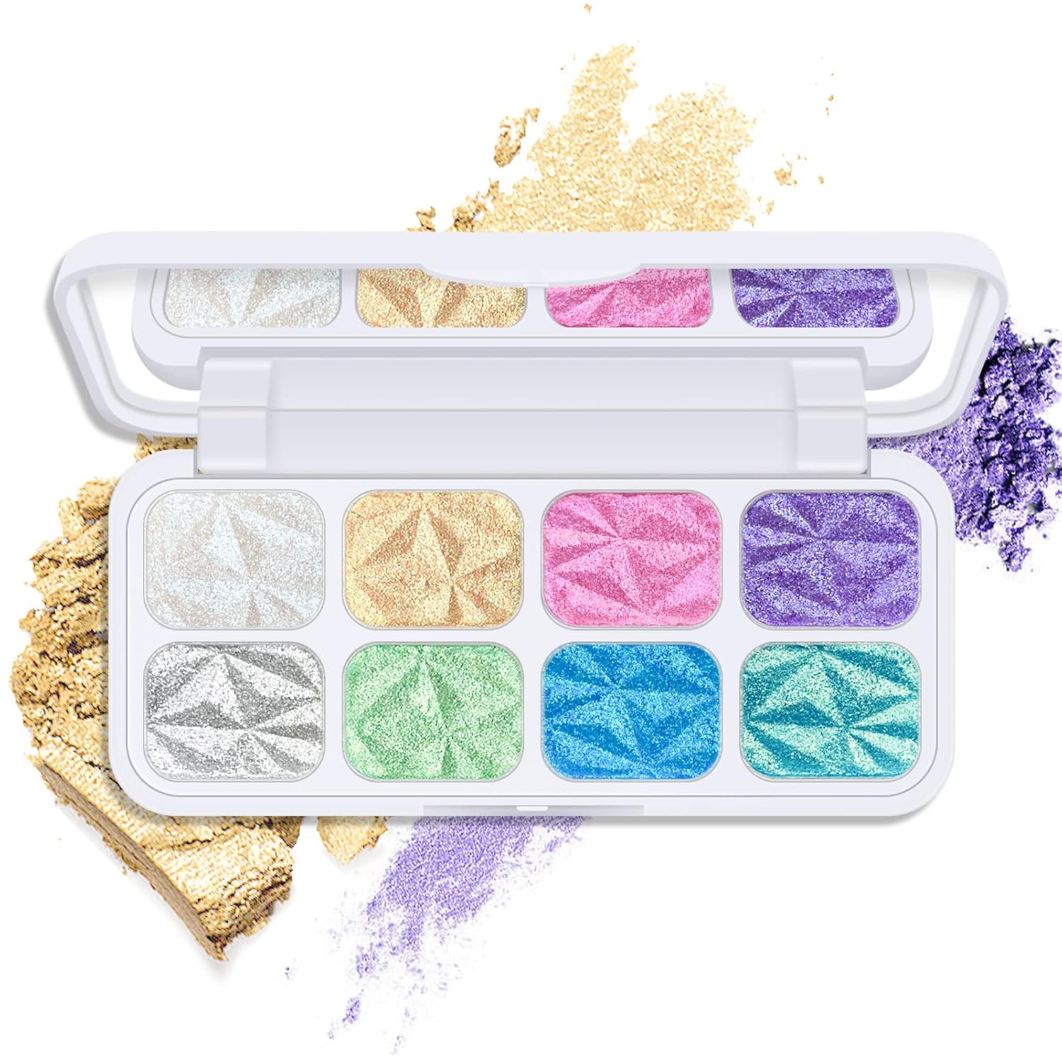 KYDA 8 Farben Face highlighter Palette,Puder highlighter Makeup