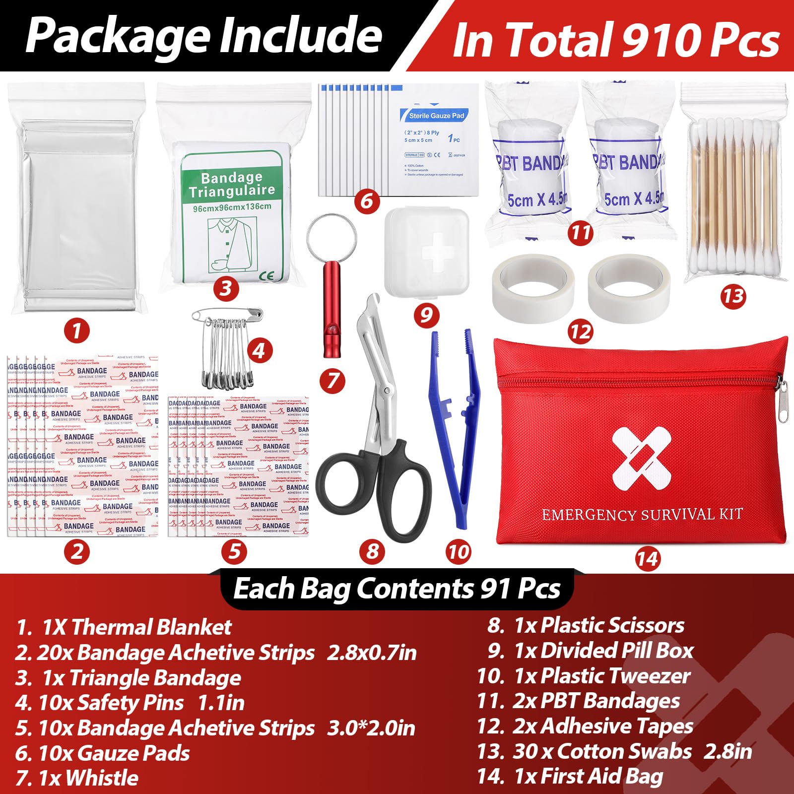 Geiserailie 10 kleine Erste-Hilfe-Set, Reisegröße, Mini-Erste-Hilfe-Set, Großpackung, Notfall-Selbstpflege-Paket für Obdachlose, Abschlussfeier, Reisen, Sport, Wandern, Outdoor, 10 einzelne Beutel mit
