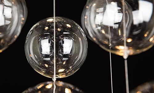 Miniatura 6 de Saint Mossi 22047 - Candelabros de burbujas, lámpara de diseño moderno, perfecto para el espacio vital, 20 x 38 pulgadas de alto, 5 enchufes GU10,