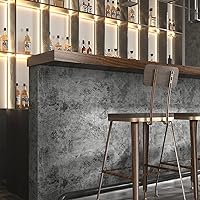 Vista 5 de Stickyart Papel tapiz de hormigón gris pizarra de 15.8 x 276 pulgadas, vinilo texturizado de cemento autoadhesivo para encimeras, papel adhesivo